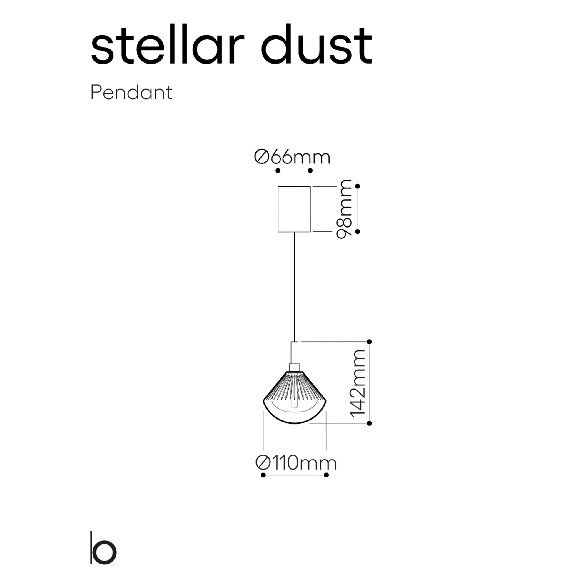 Bomma Stellar Dust pakabinamas šviestuvas
