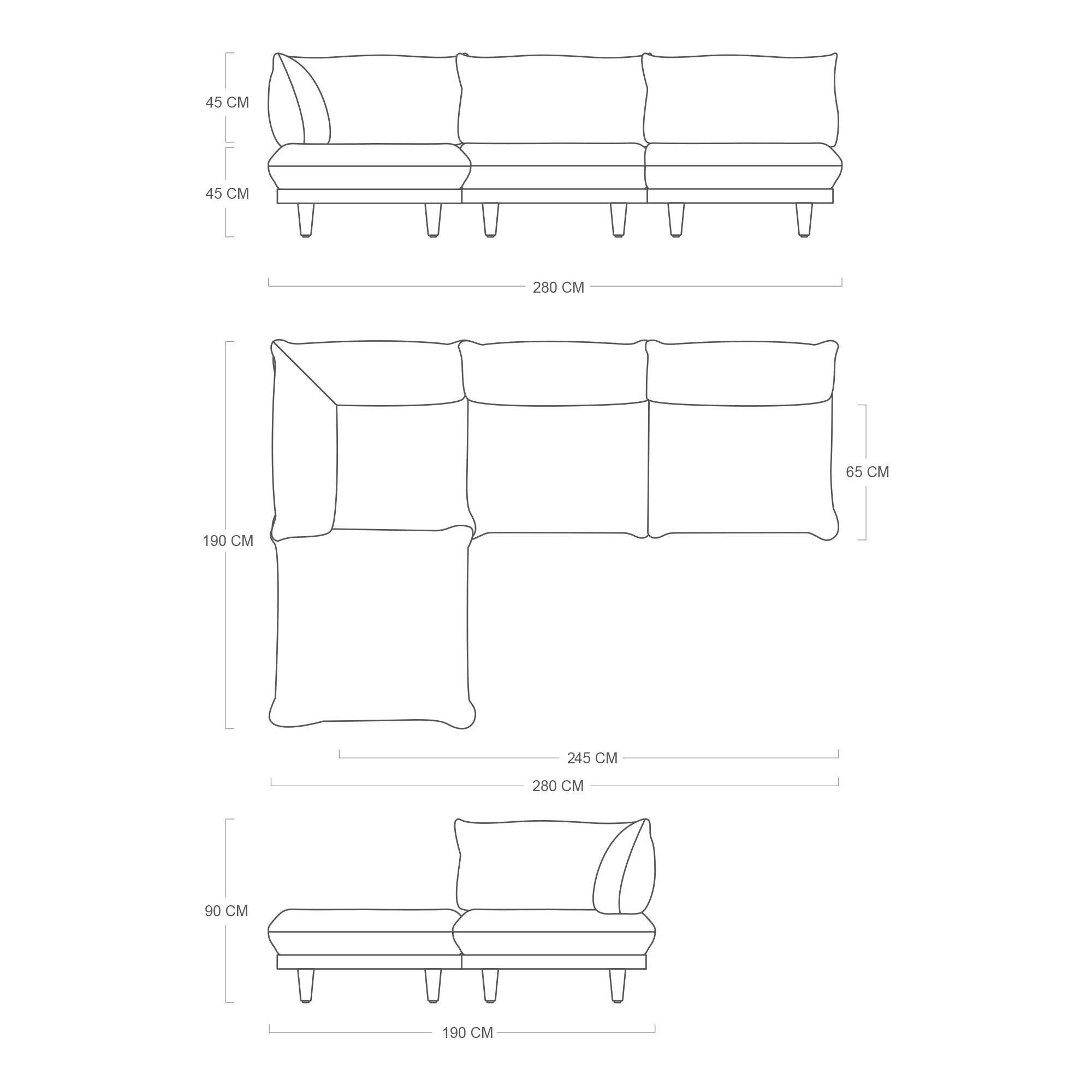 Fatboy Paletti Set Large Stripe modulinė lauko sofa