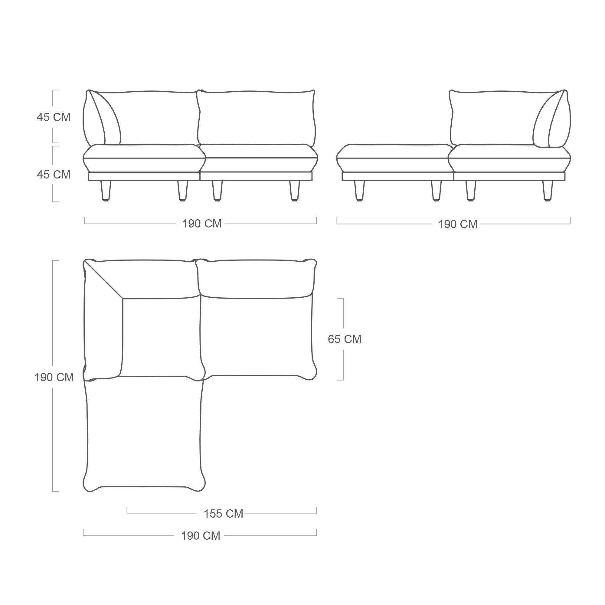Fatboy Paletti Set Medium Royal modulinė lauko sofa