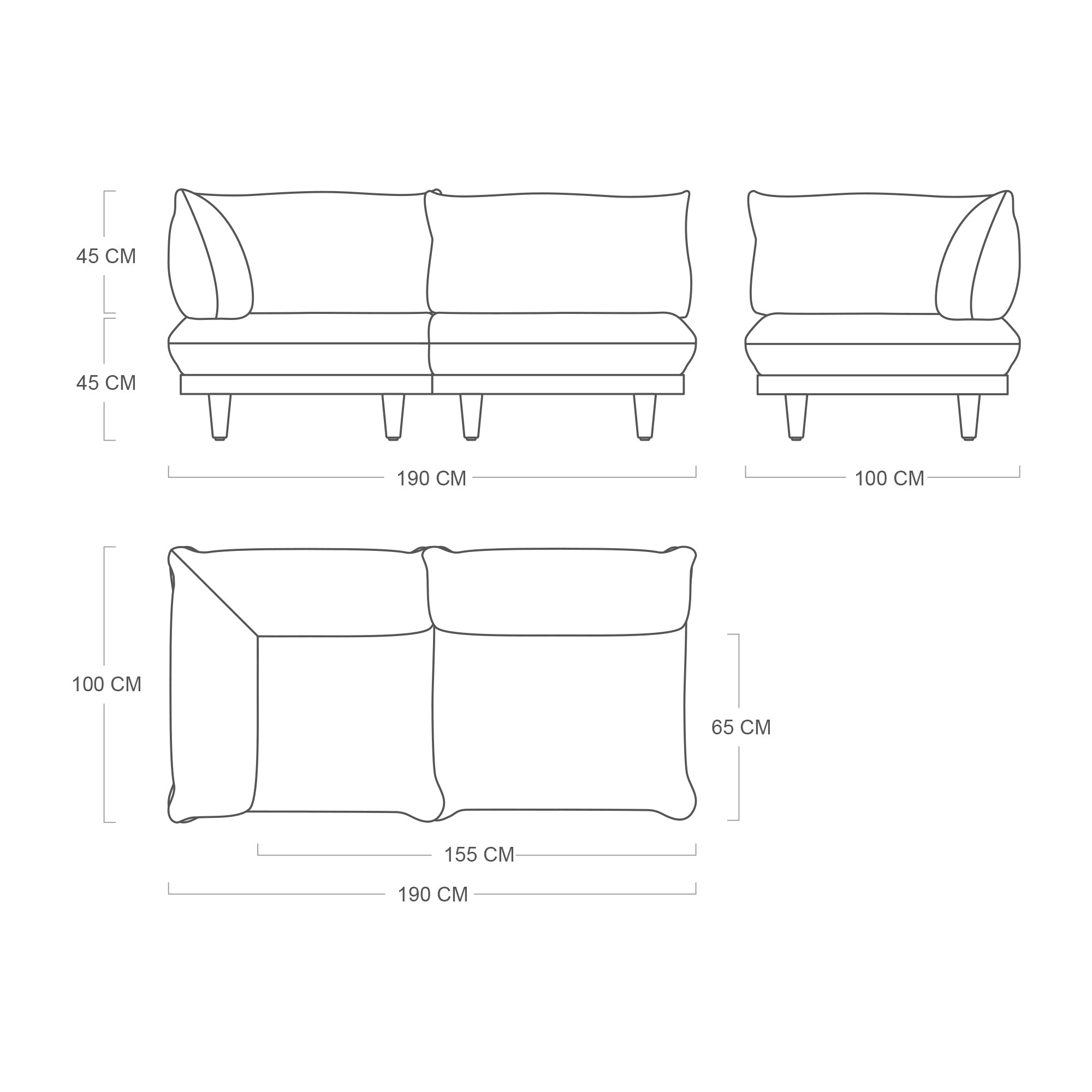 Fatboy Paletti Set Small Royal modulinė lauko sofa