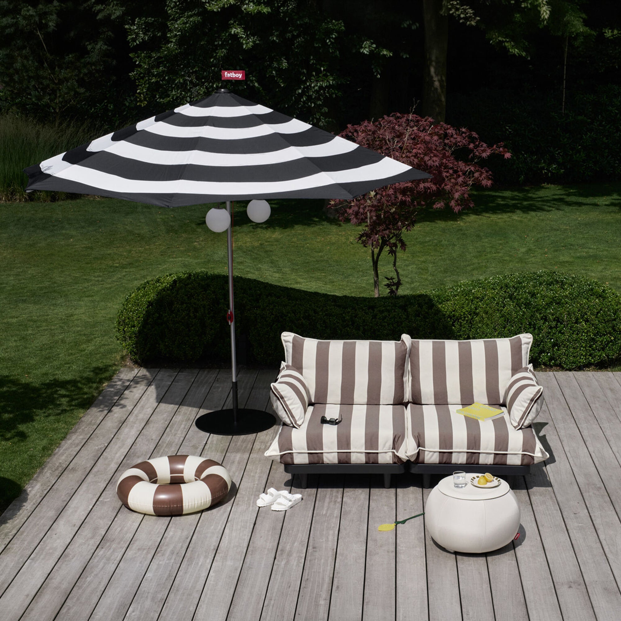 Fatboy Stripesol lauko skėtis Ø 350 cm + pagrindas