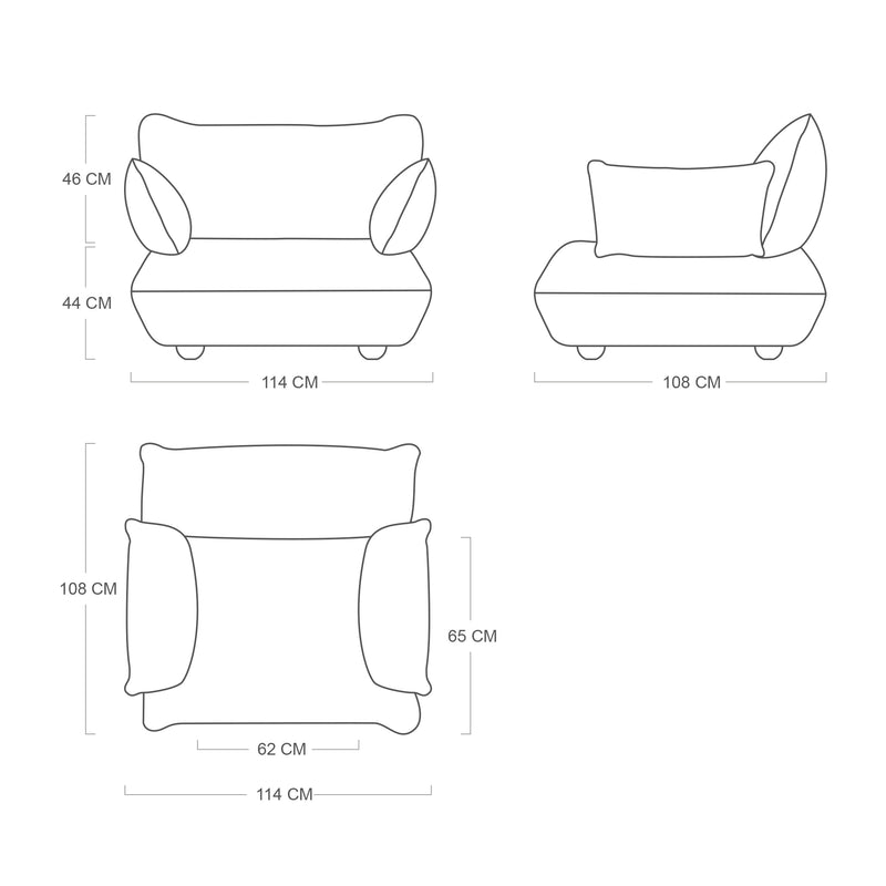 Fatboy Sumo Loveseat Boucle fotelis