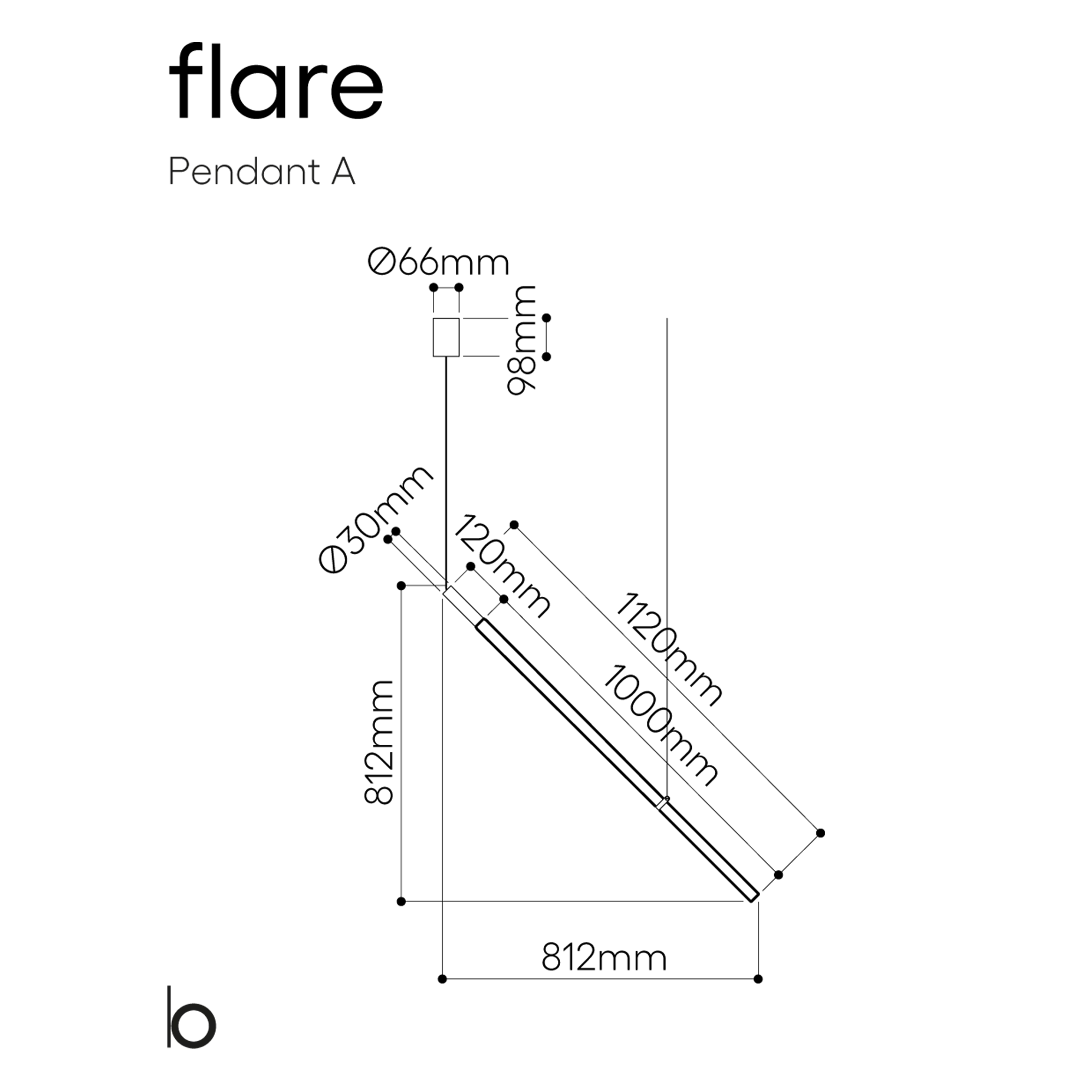 Bomma Flare pakabinamas šviestuvas