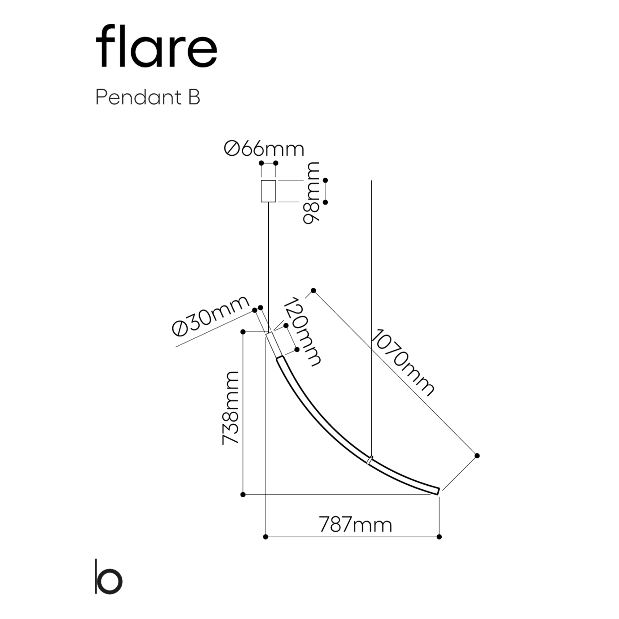 Bomma Flare pakabinamas šviestuvas
