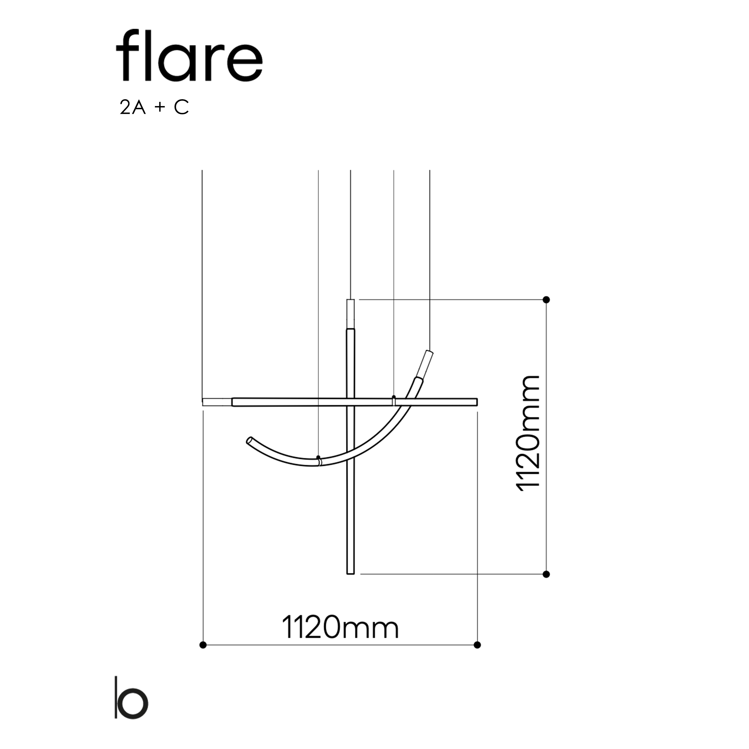 Bomma Flare pakabinamų šviestuvų instaliacija