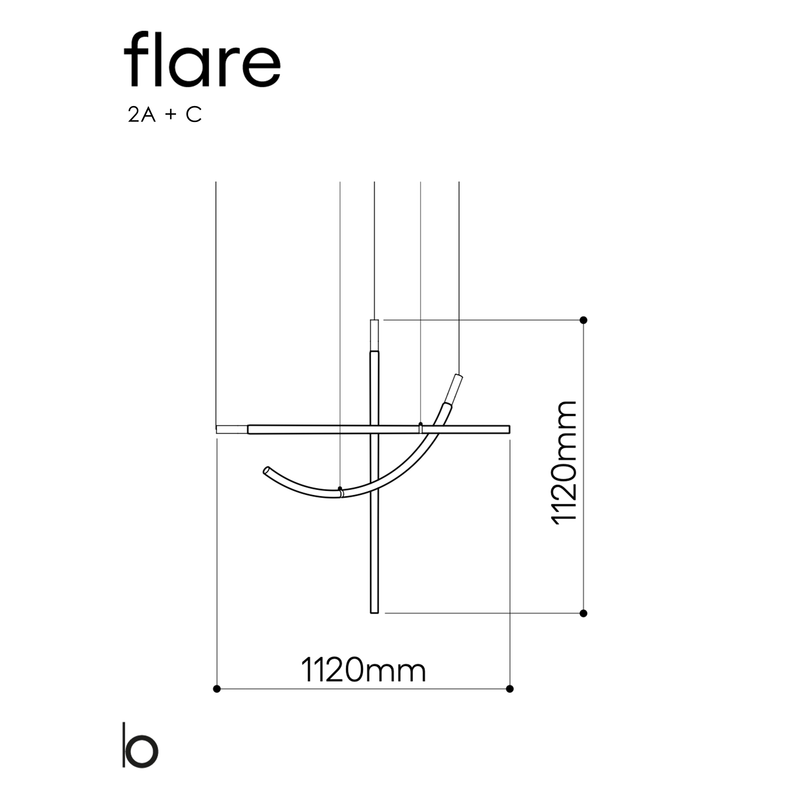 Bomma Flare pakabinamų šviestuvų instaliacija