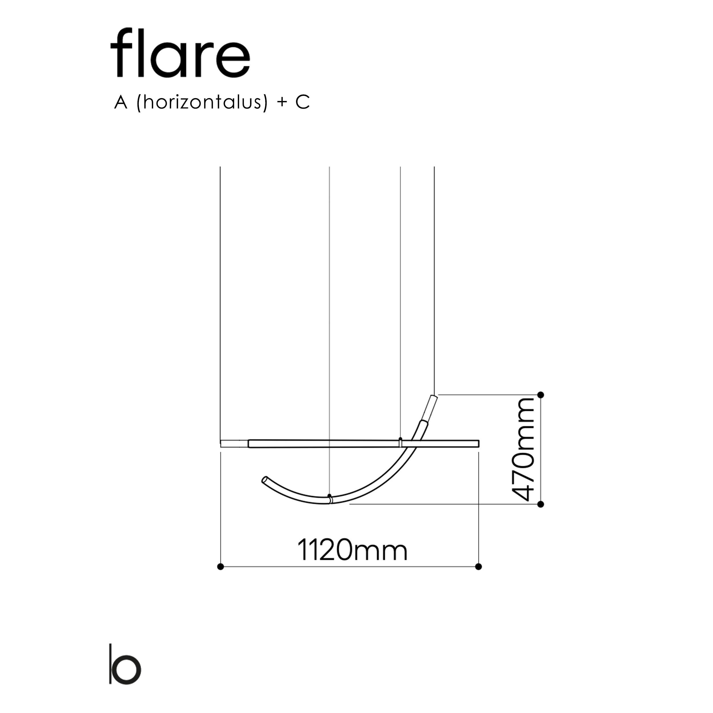 Bomma Flare pakabinamų šviestuvų instaliacija