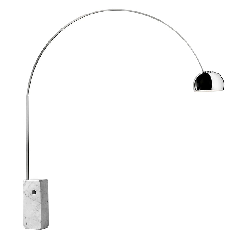 Castiglioni dizaino Flos Arco šviestuvas su nerūdijančio plieno arka