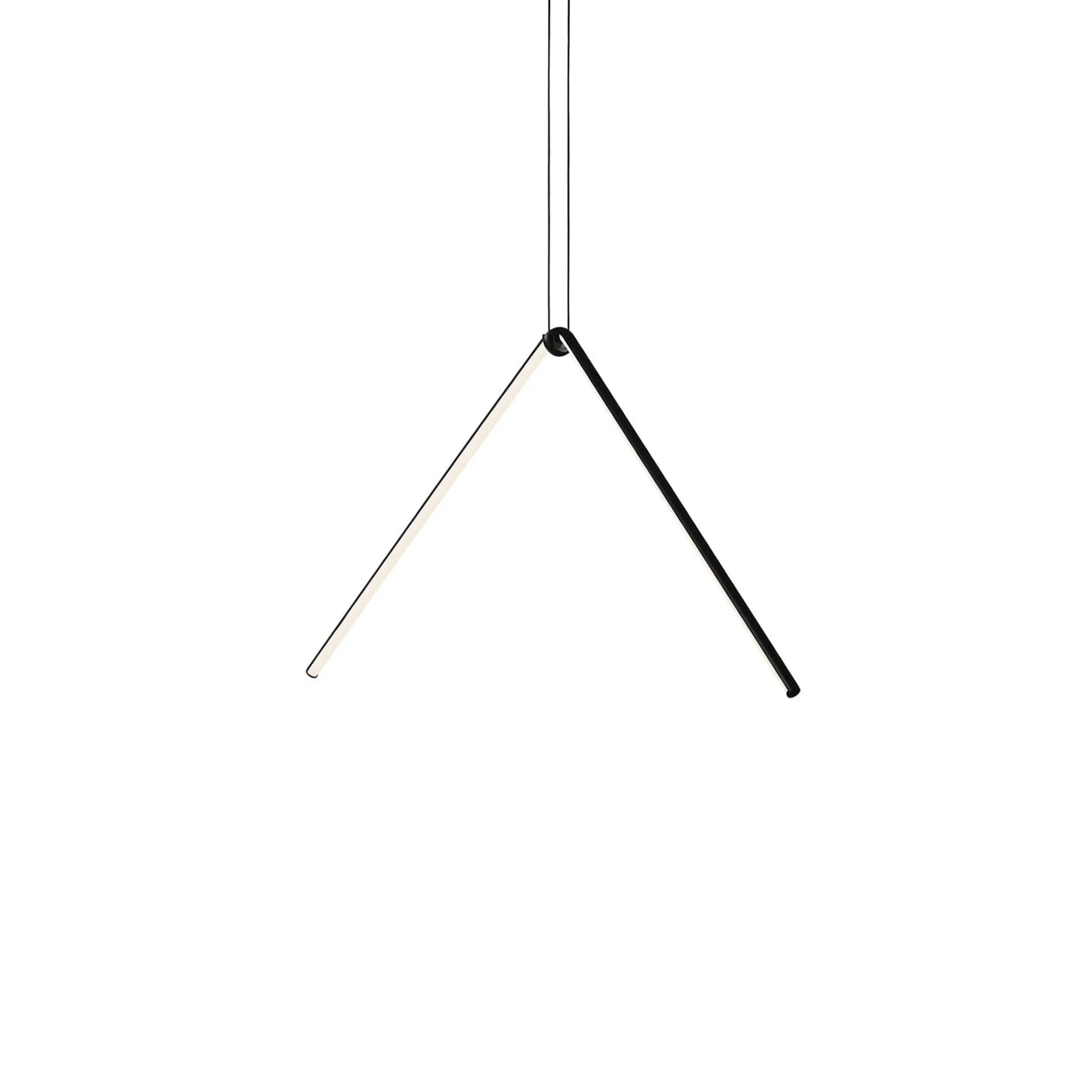 Flos Arrangements Broken Line pakabinamas LED šviestuvas su juoda aliumionio apdaila