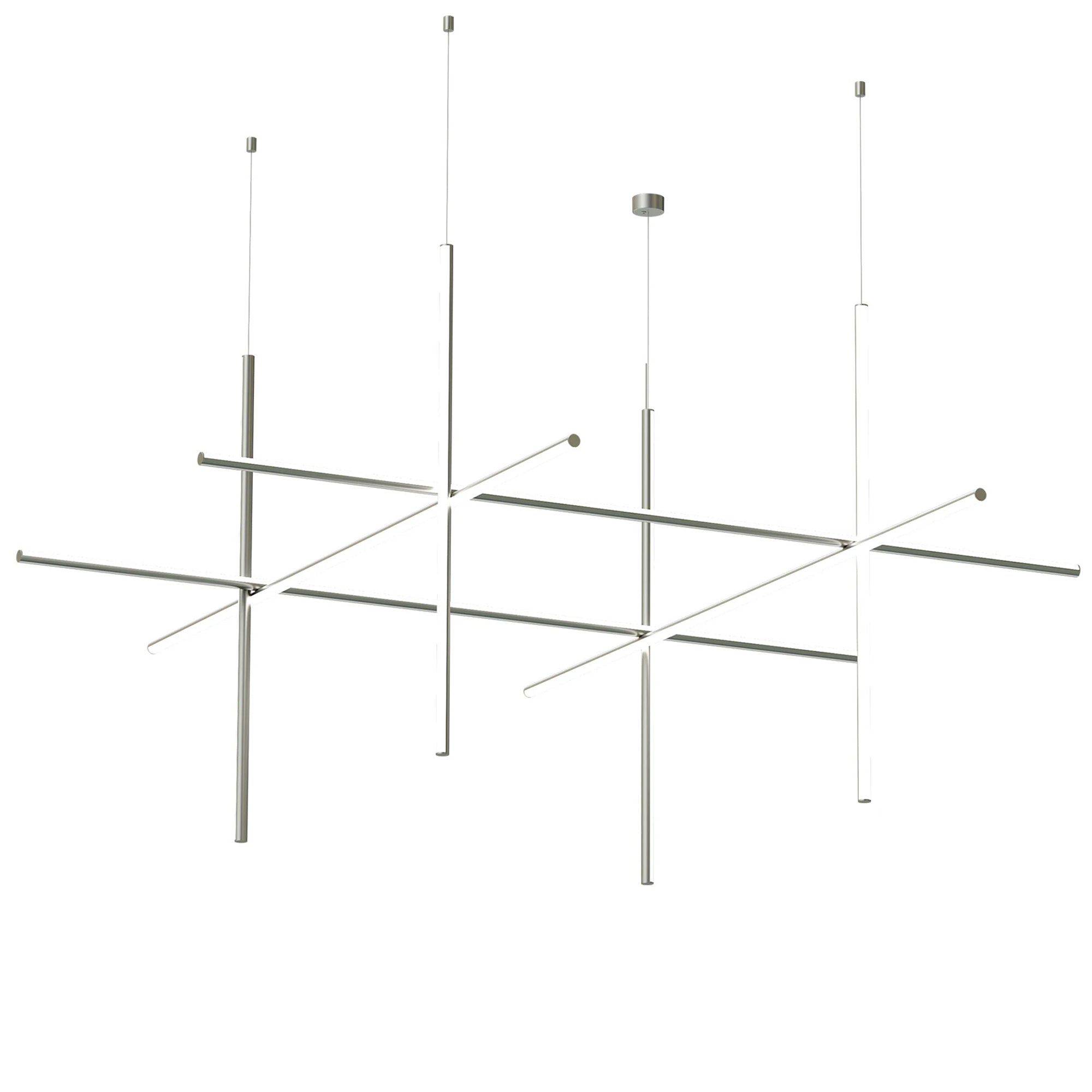 Flos Coordinates Suspension CLIII LED pakabinamas šviestuvas su minimalistiniu laikikliu ir Argent spalvos apdaila