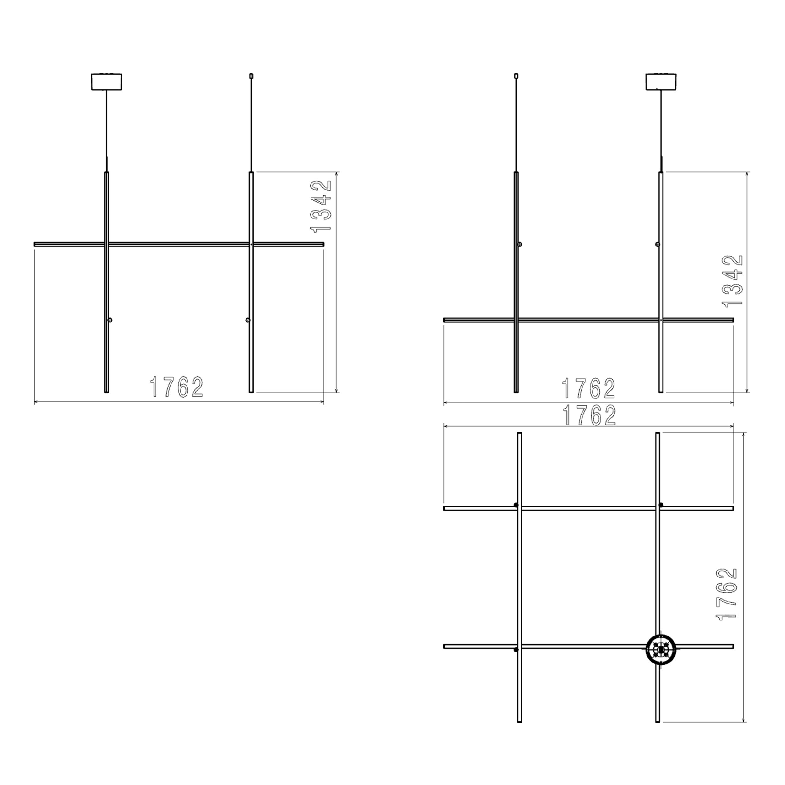 Flos Coordinates Module Suspension pakabinamo šviestuvo išmatavimai