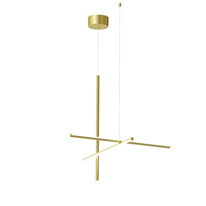 Flos Coordinates Suspension 1 pakabinamas LED šviestuvas iš anoduoto šampano spalvos aliuminio