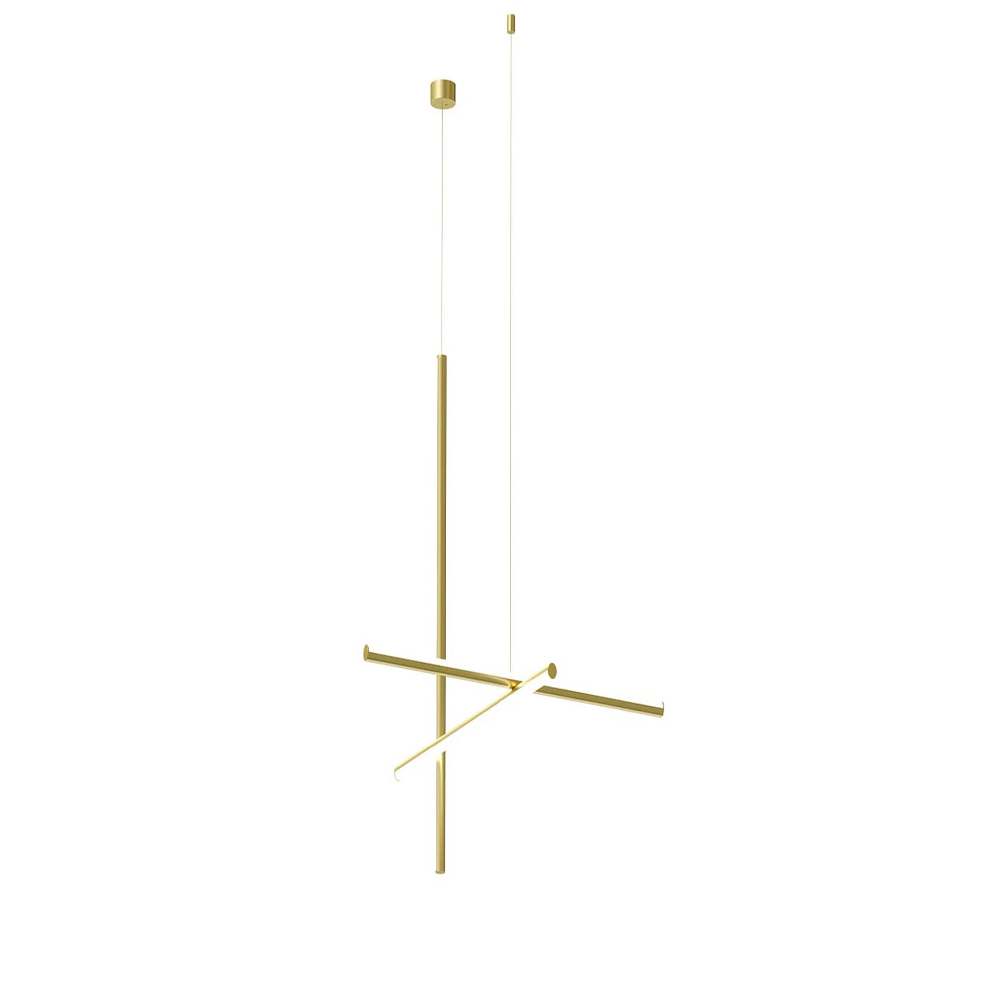 Flos Coordinates Suspension 1 CLIII pakabinamas LED šviestuvas iš anoduoto šampano spalvos aliuminio