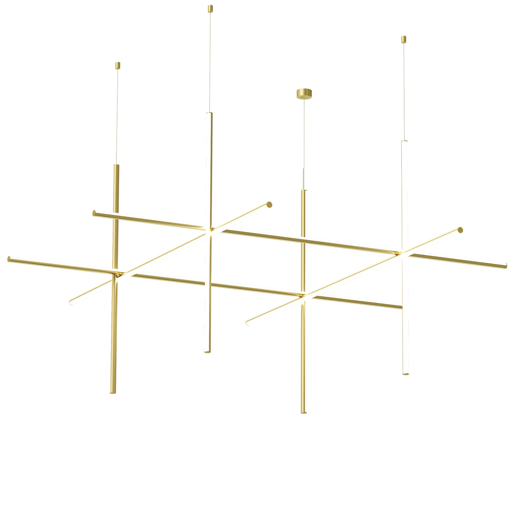 Flos Coordinates Suspension 4 LED CLIII pakabinamas šviestuvas iš anoduoto šampano spalvos aliuminio