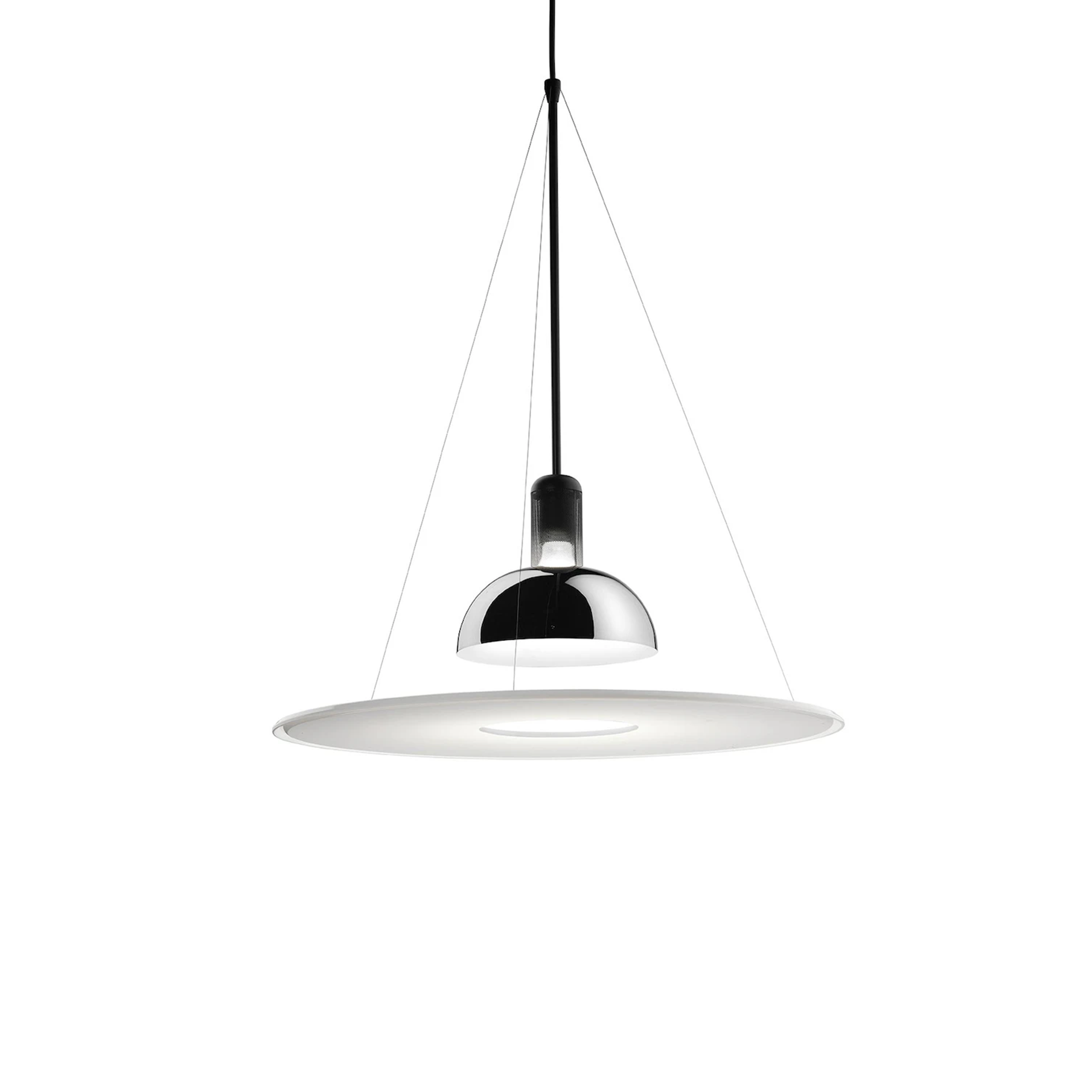 <img src="makeyourcasa" alt="Flos pakabinamas šviestuvas frisbi su baltos spalvos difuzoriumi">