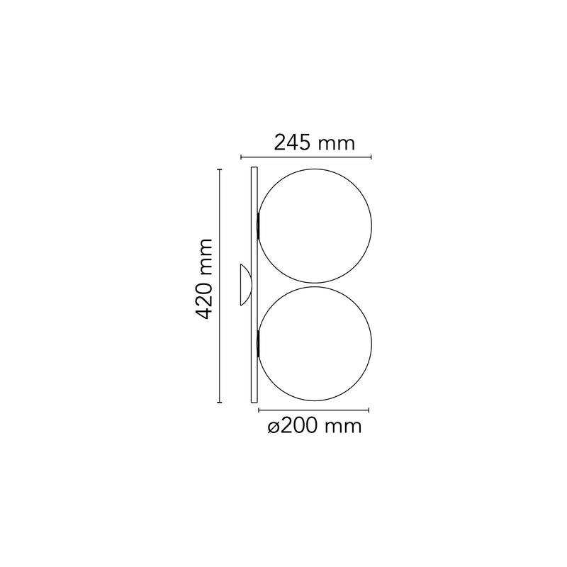Flos IC Lights C/W Double sieninis šviestuvas