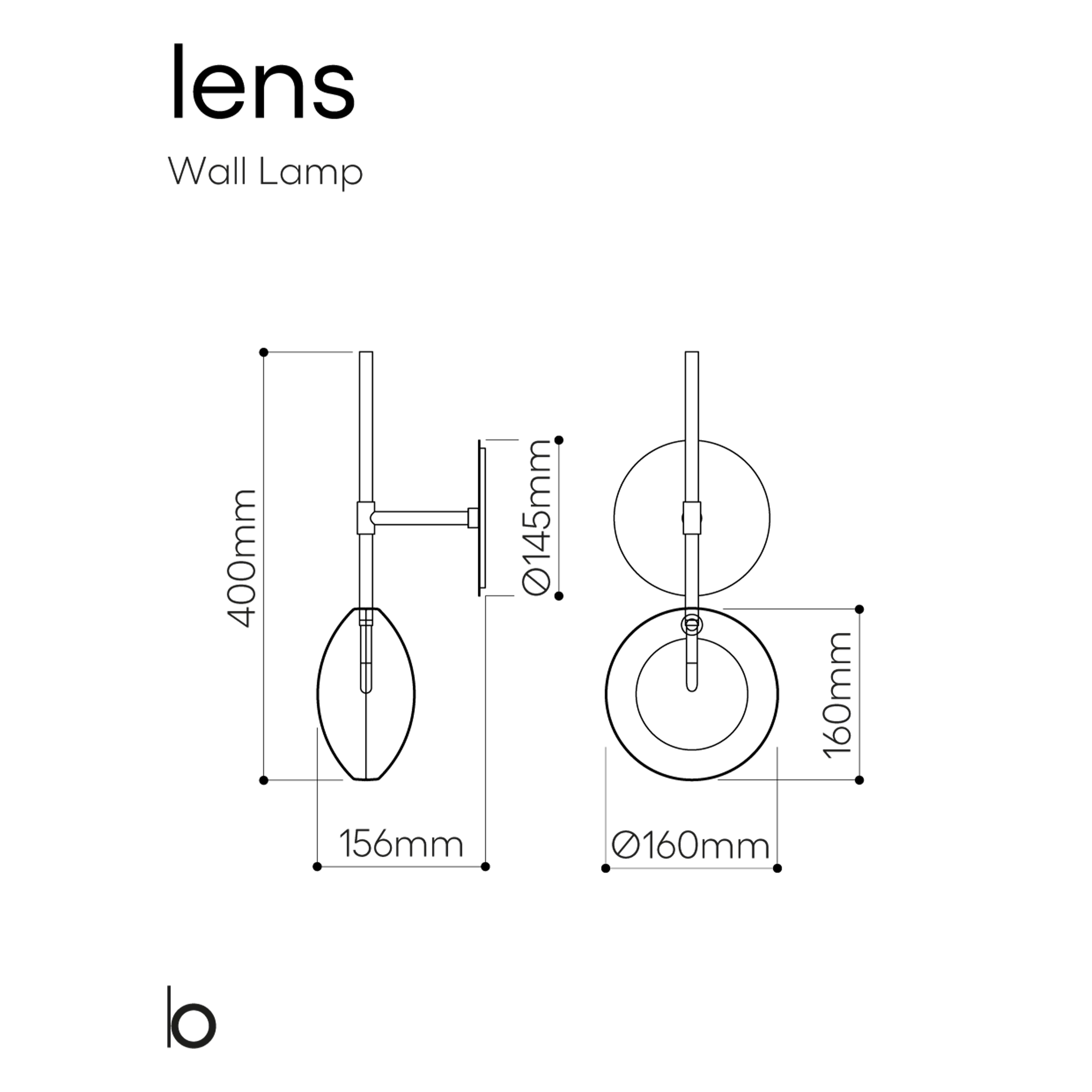 Bomma Lens sieninis šviestuvas