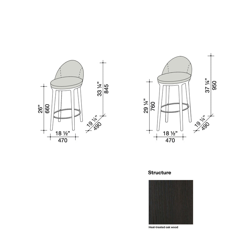 LEMA LUCYLLE baro kėdė 66 cm | 76 cm