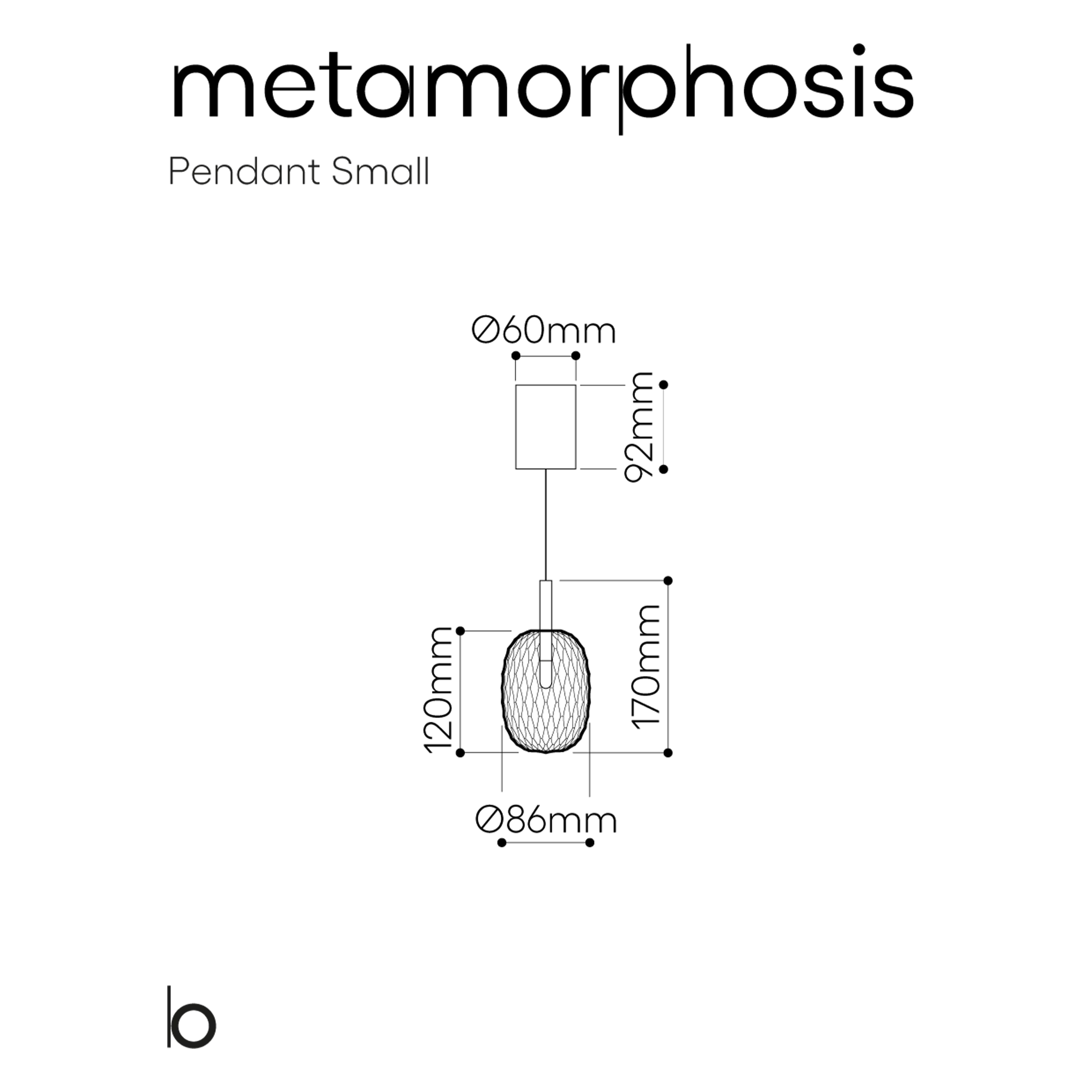 Bomma Metamorphosis pakabinamas šviestuvas