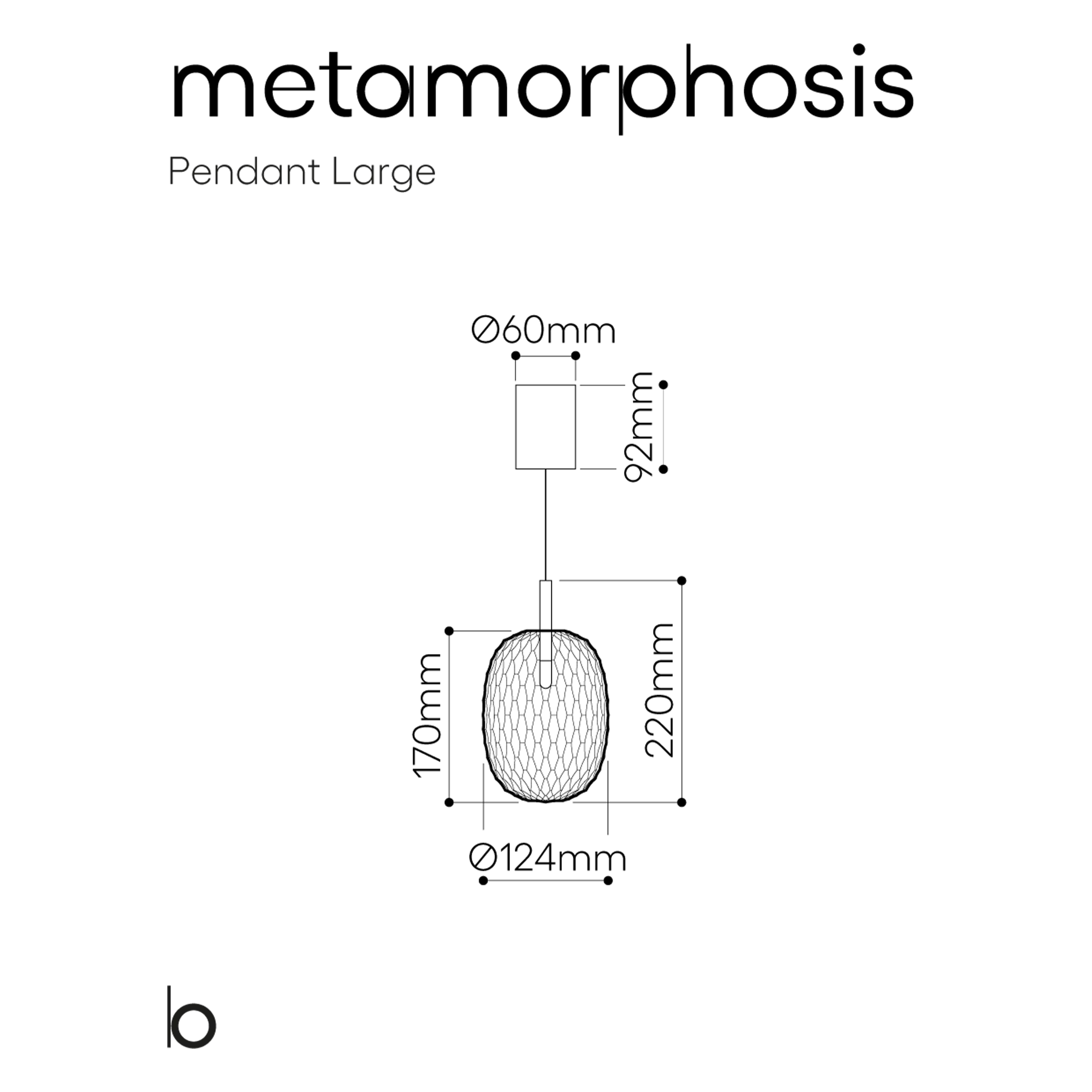 Bomma Metamorphosis pakabinamas šviestuvas