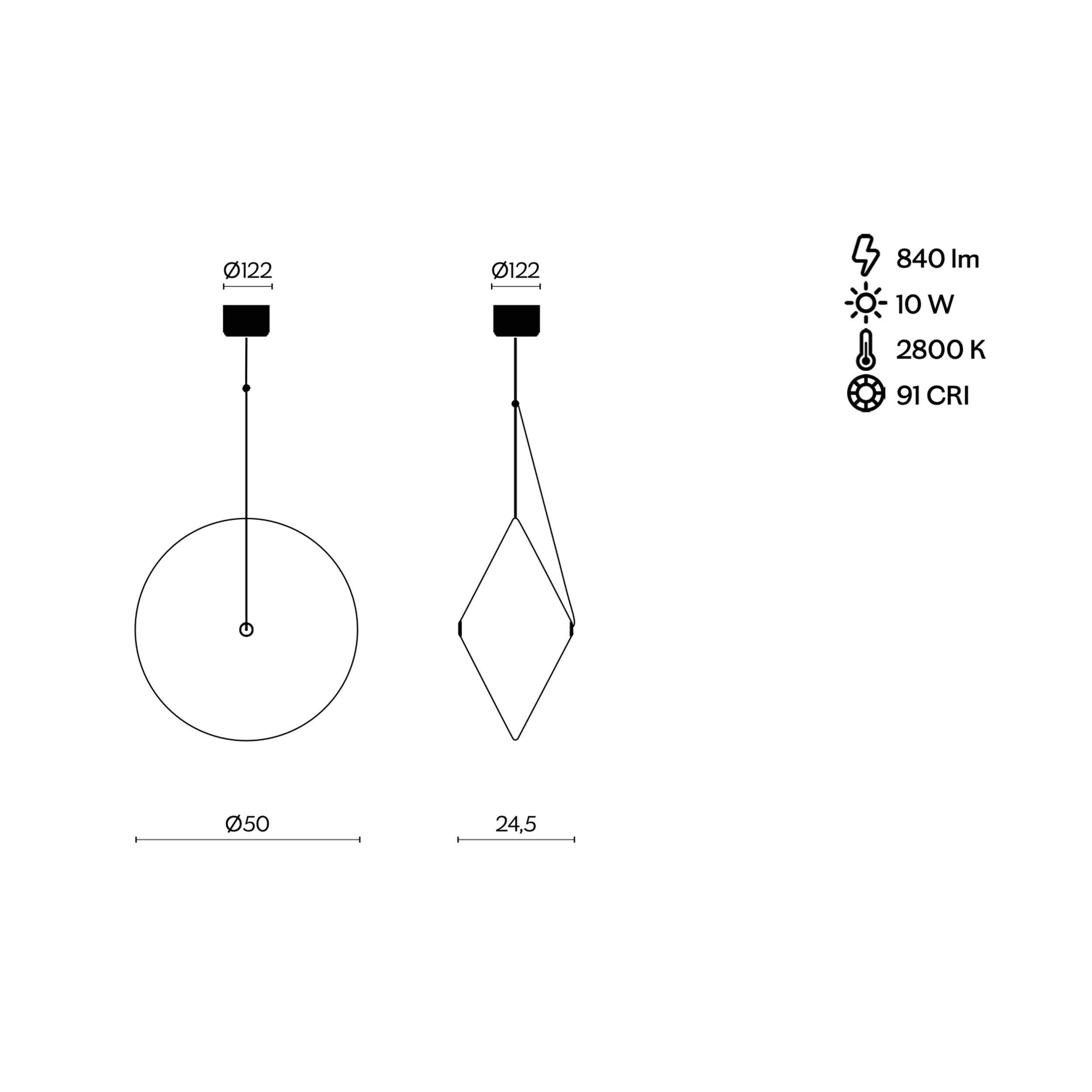 MINIFORMS RIFICOLONA pakabinamas šviestuvas