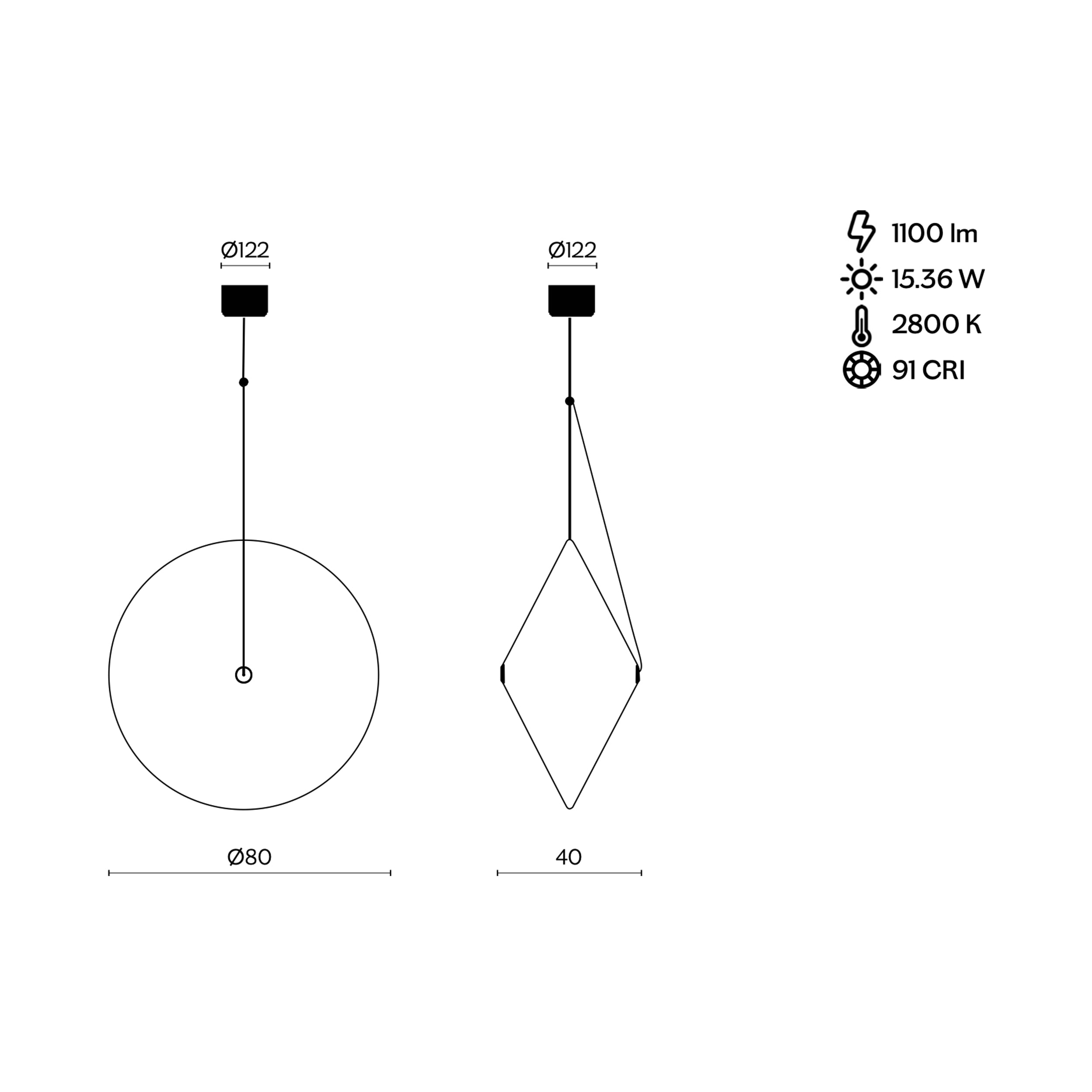 MINIFORMS RIFICOLONA pakabinamas šviestuvas