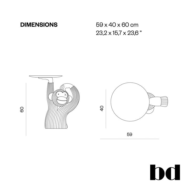 BD Barcelona Design Monkey side table - staliukas