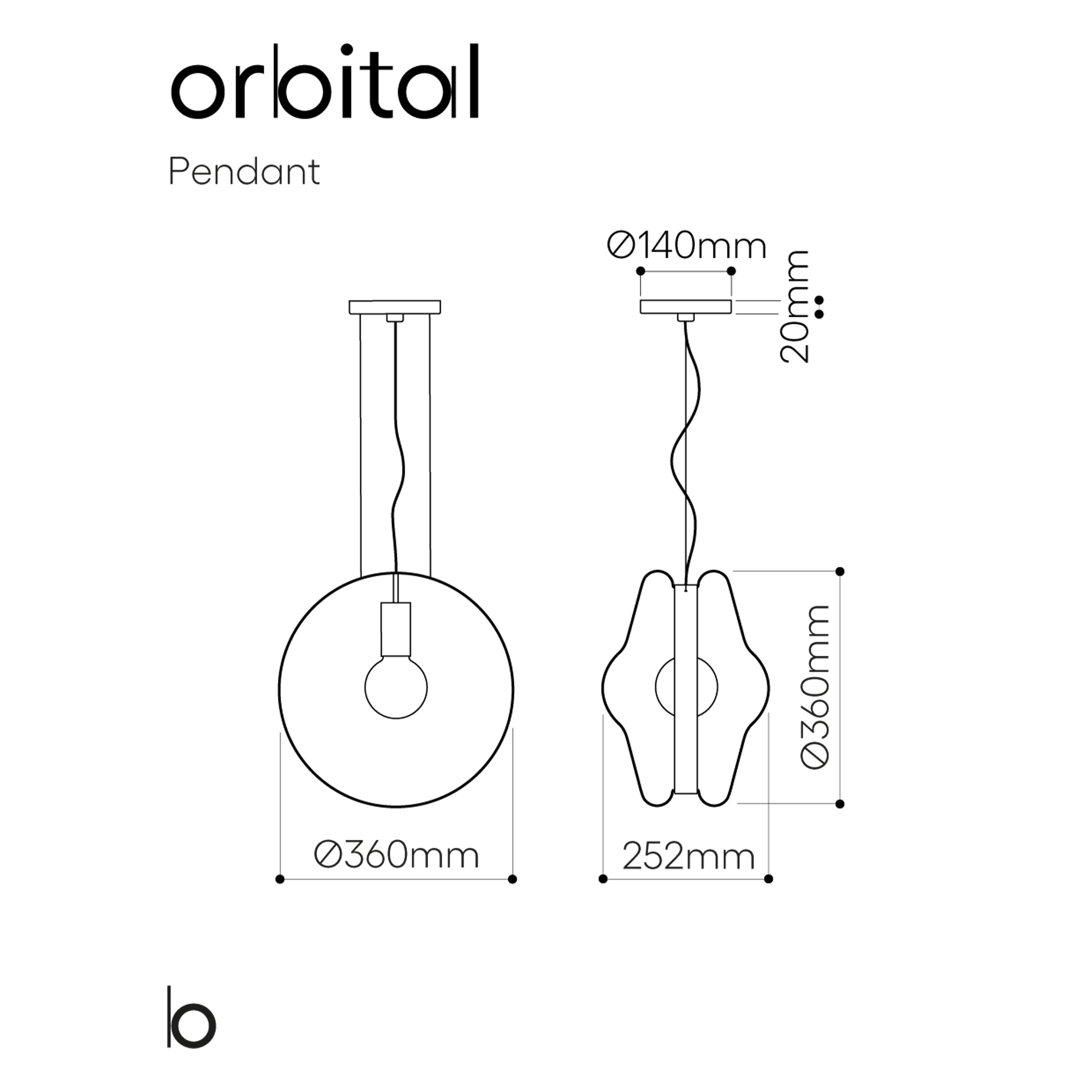 Bomma Orbital pakabinamas šviestuvas