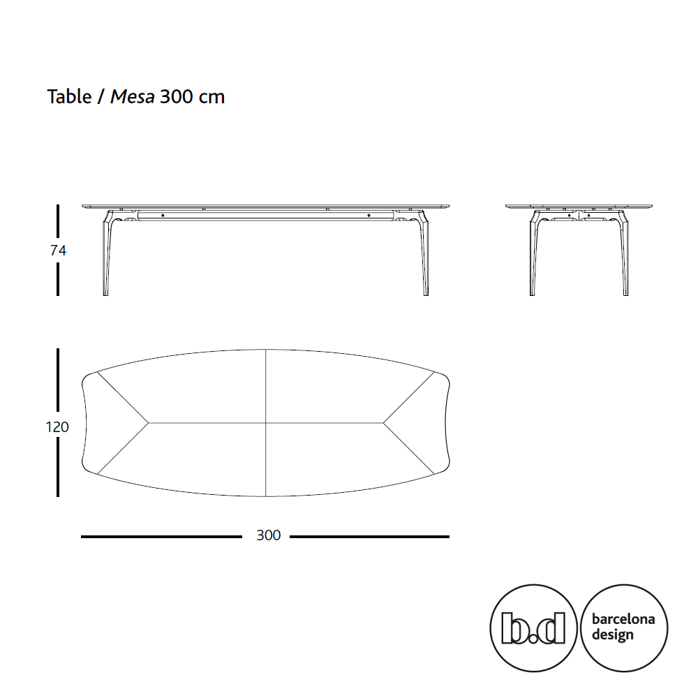BD Barcelona Design Gaulino table stalas