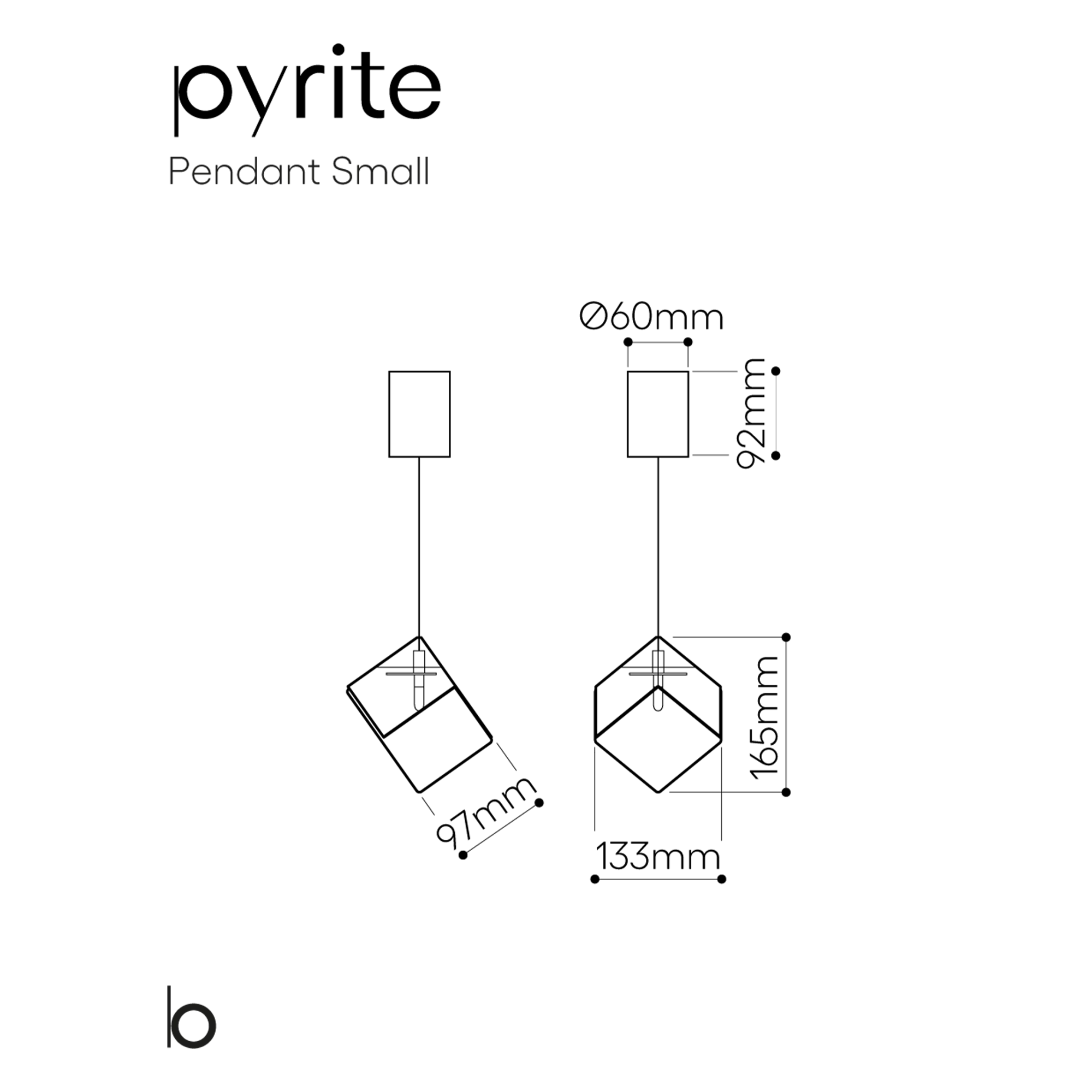 Bomma Pyrite pakabinamas šviestuvas