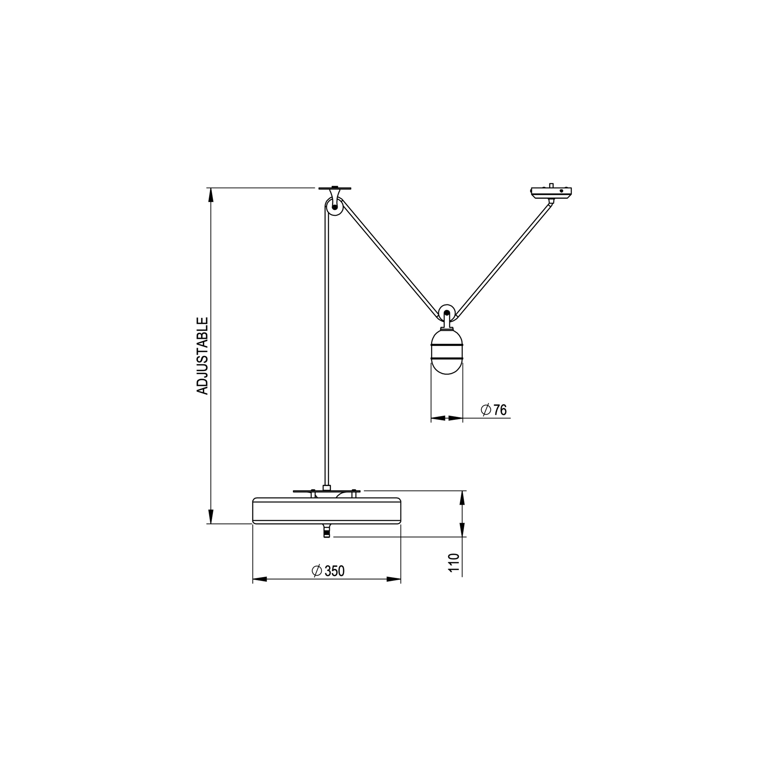 Bert Frank Revolve Rise & Fall pakabinamas šviestuvas
