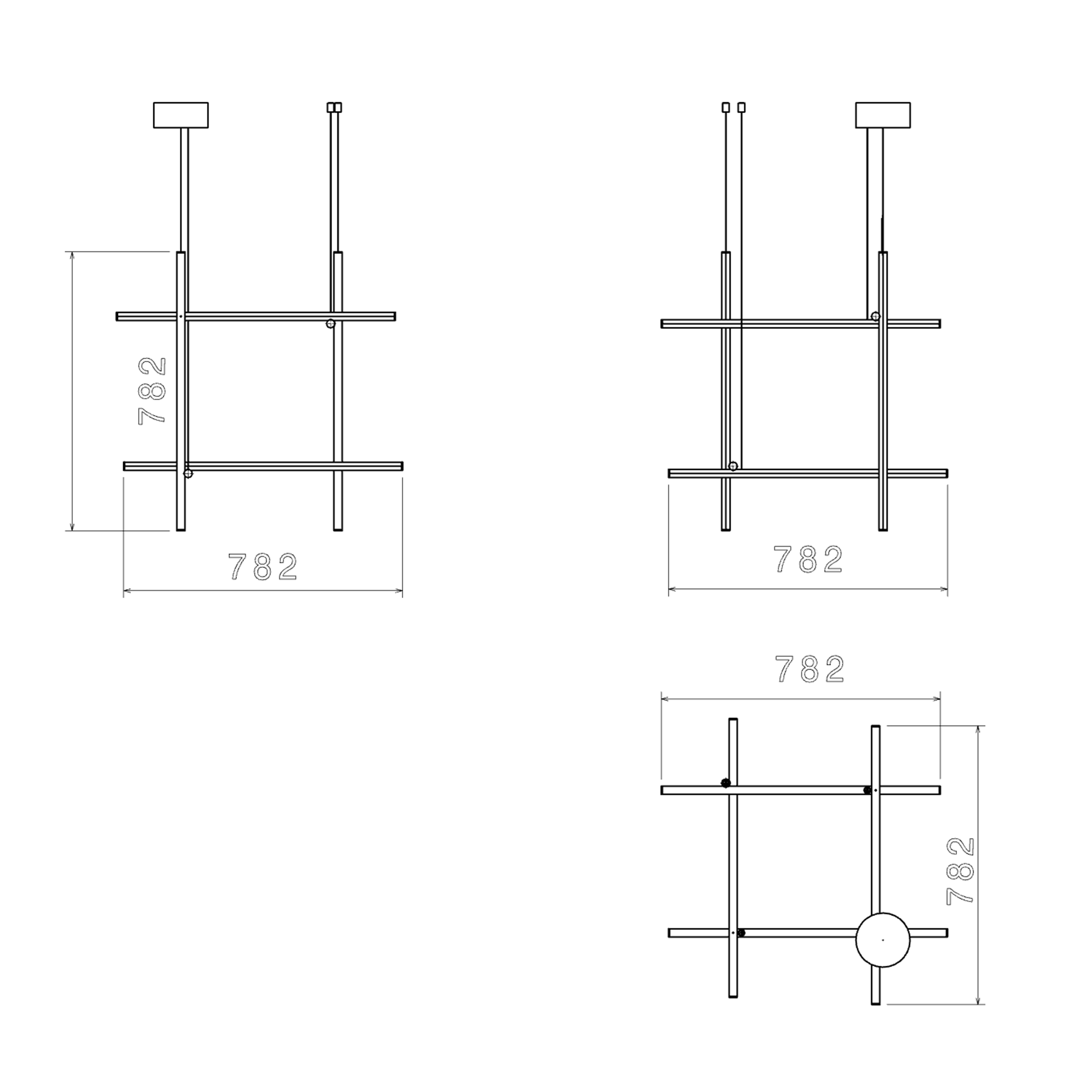 Flos Coordinates Suspension 3 pakabinamas šviestuvas