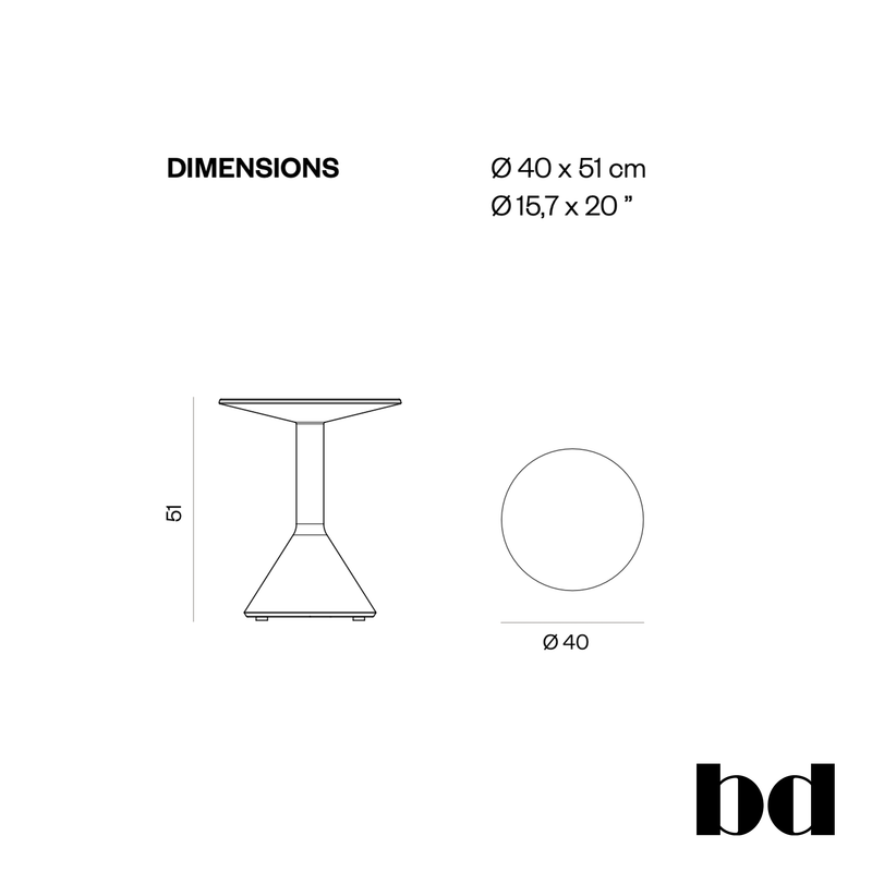 BD Barcelona Design side table B staliukas