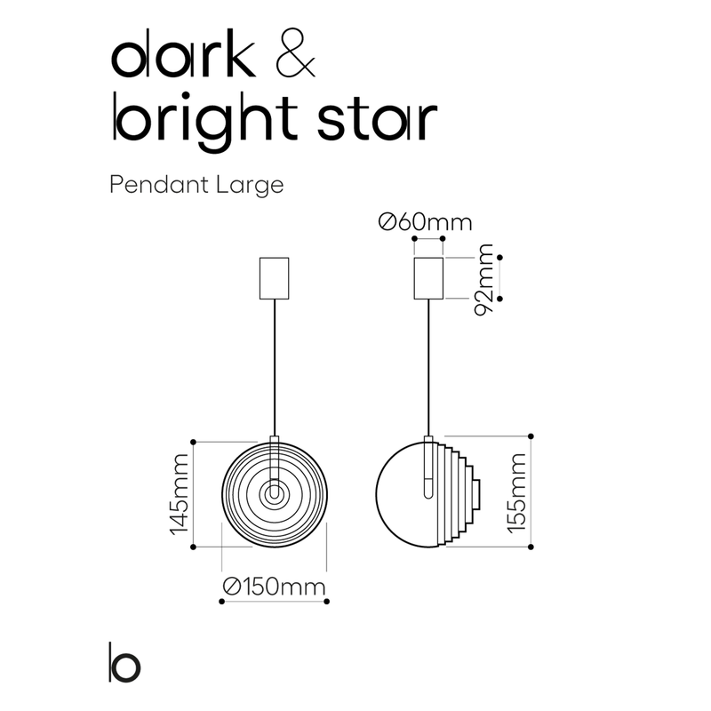 Bomma Dark & Bright Star pakabinamas šviestuvas