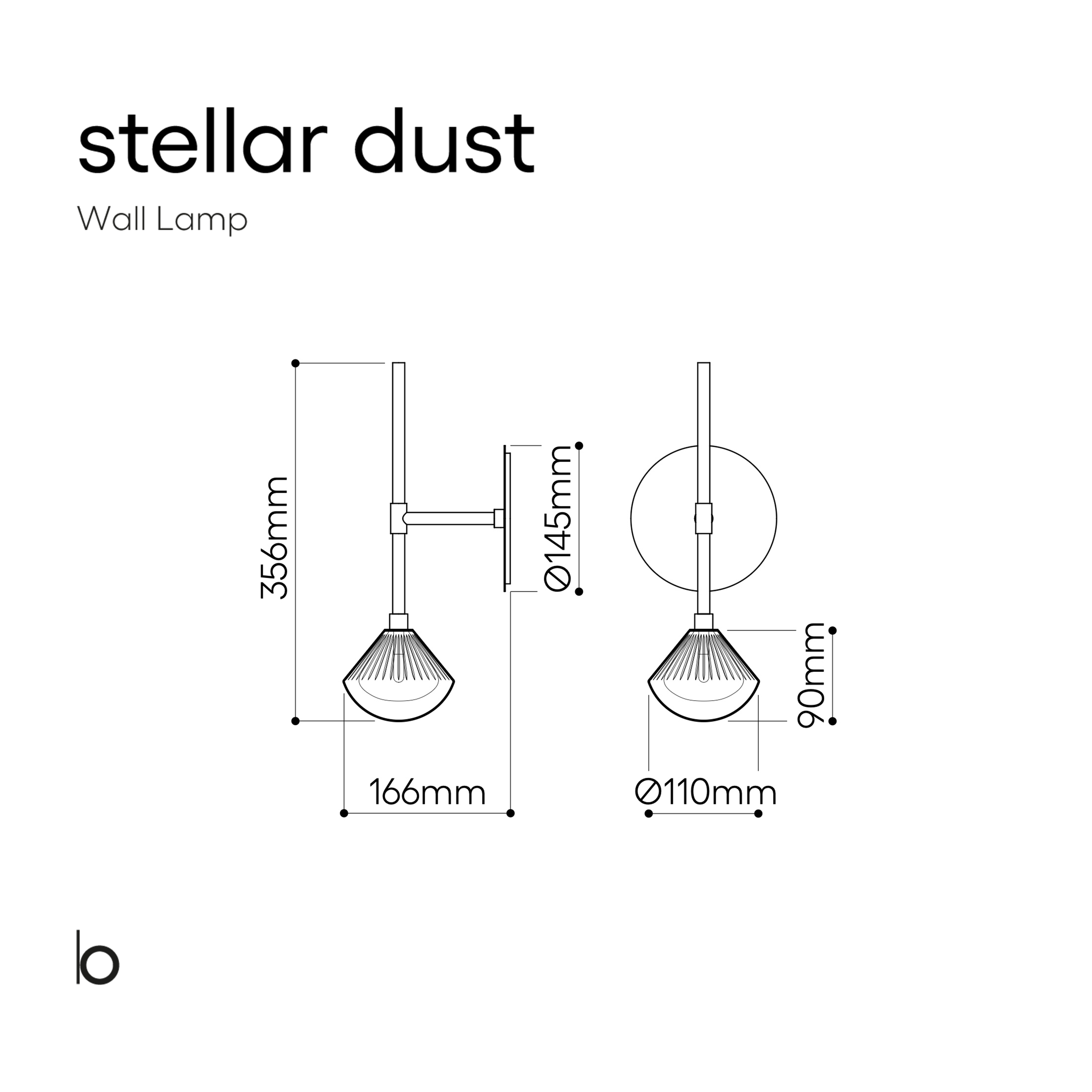 Bomma Stellar Dust sieninis šviestuvas