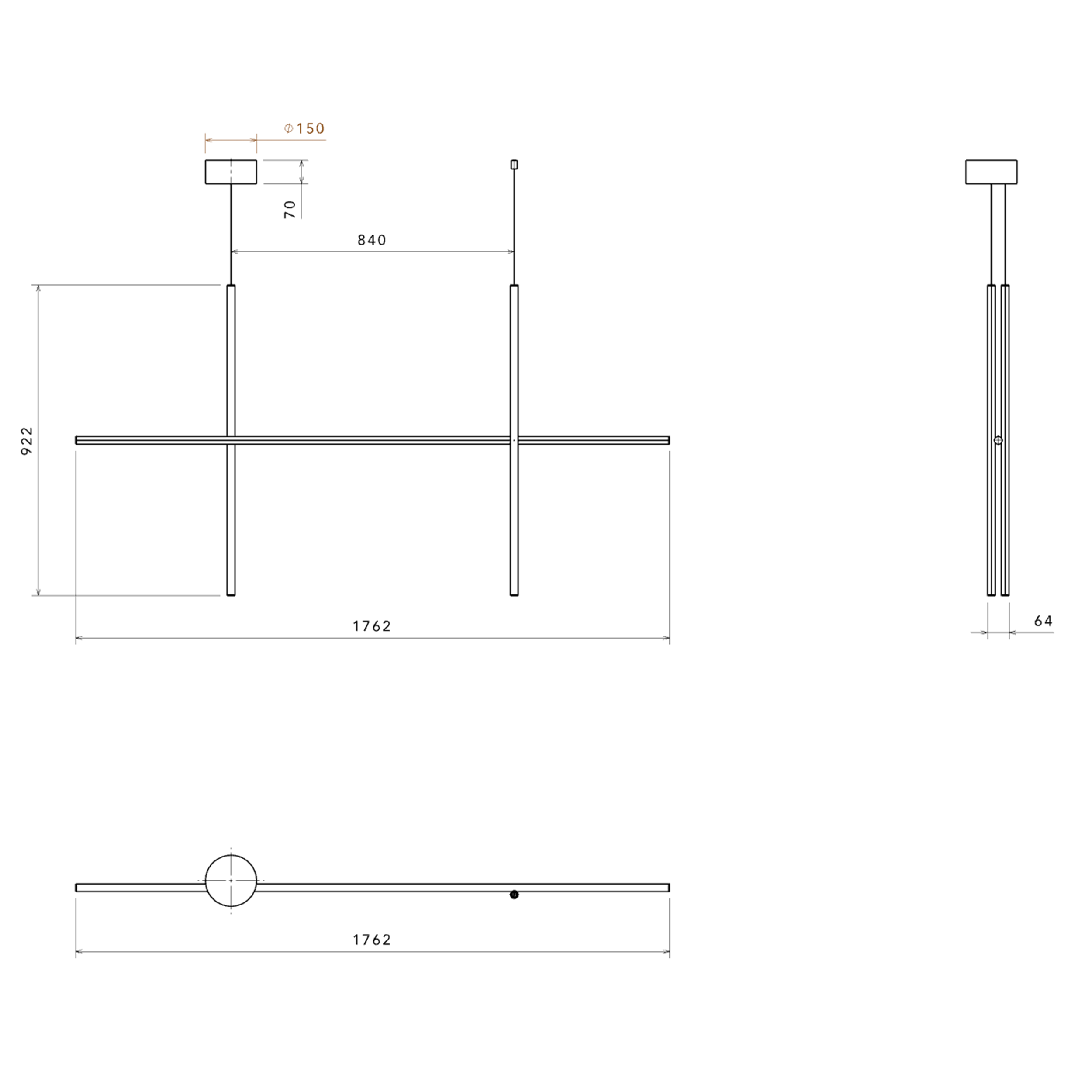 Flos Coordinates Suspension 2 pakabinamas šviestuvas