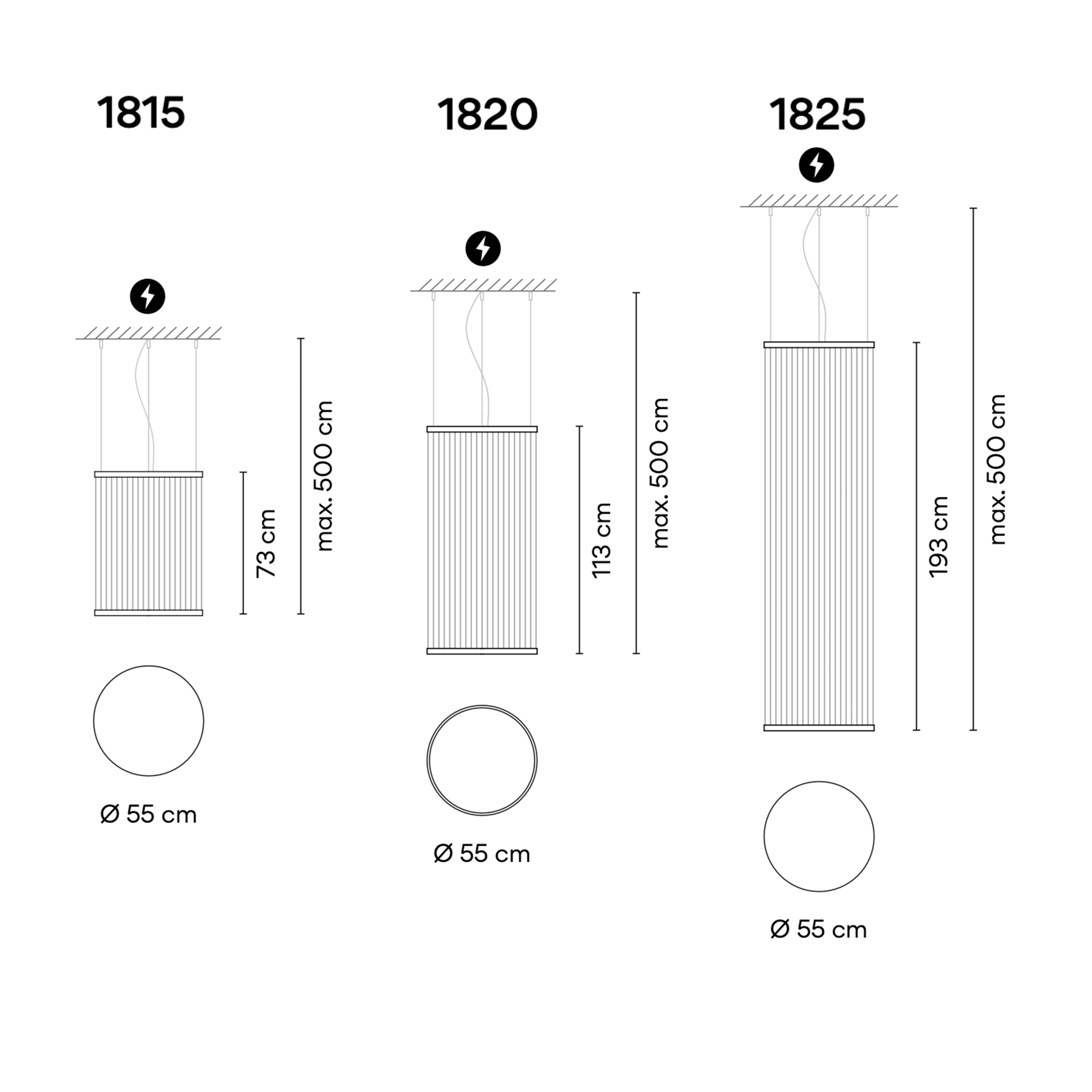 VIBIA ARRAY 1815 / 1820 / 1825 pakabinamas šviestuvas