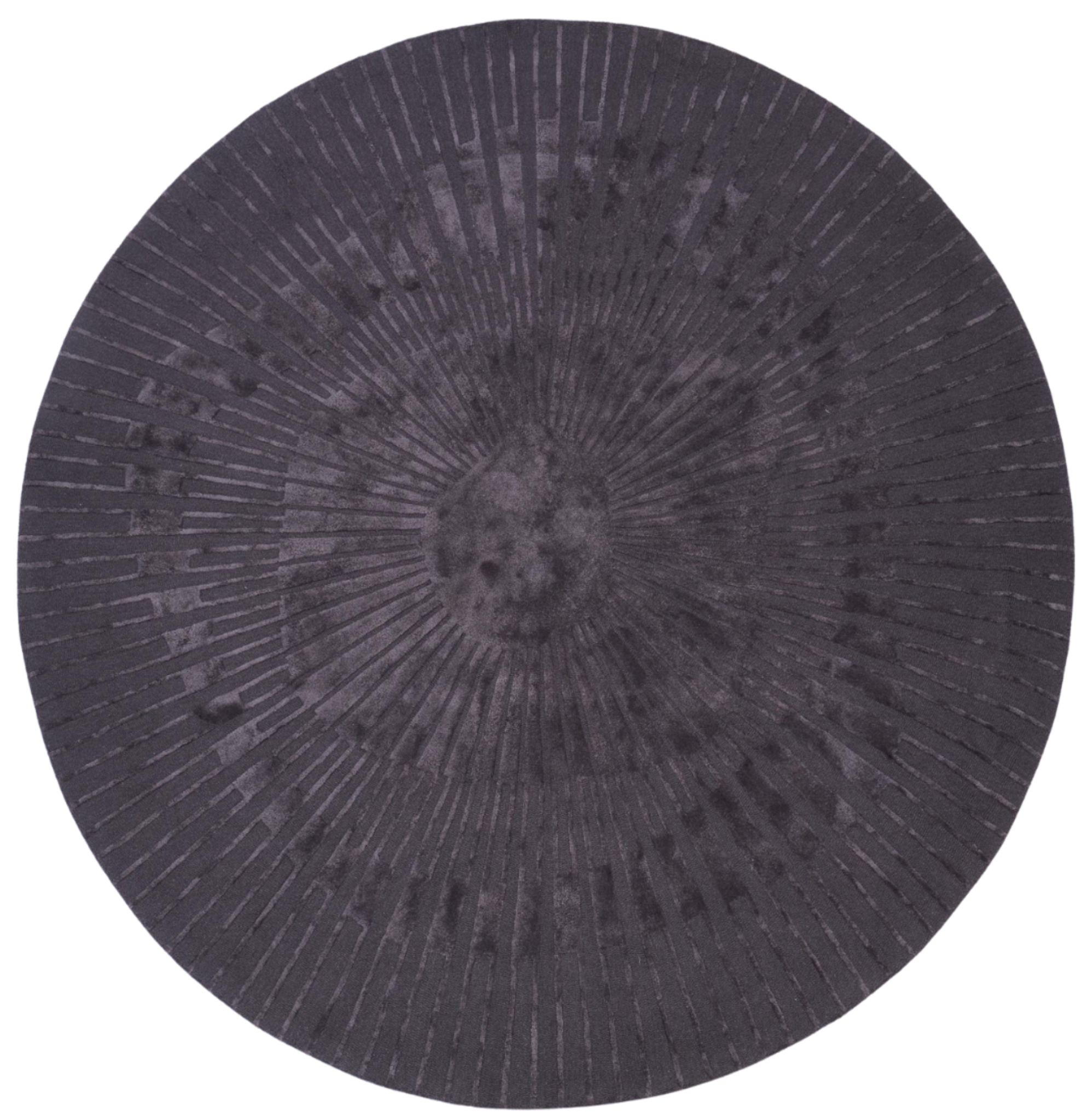 RADIUS DARK GREY Apvalus kilimas