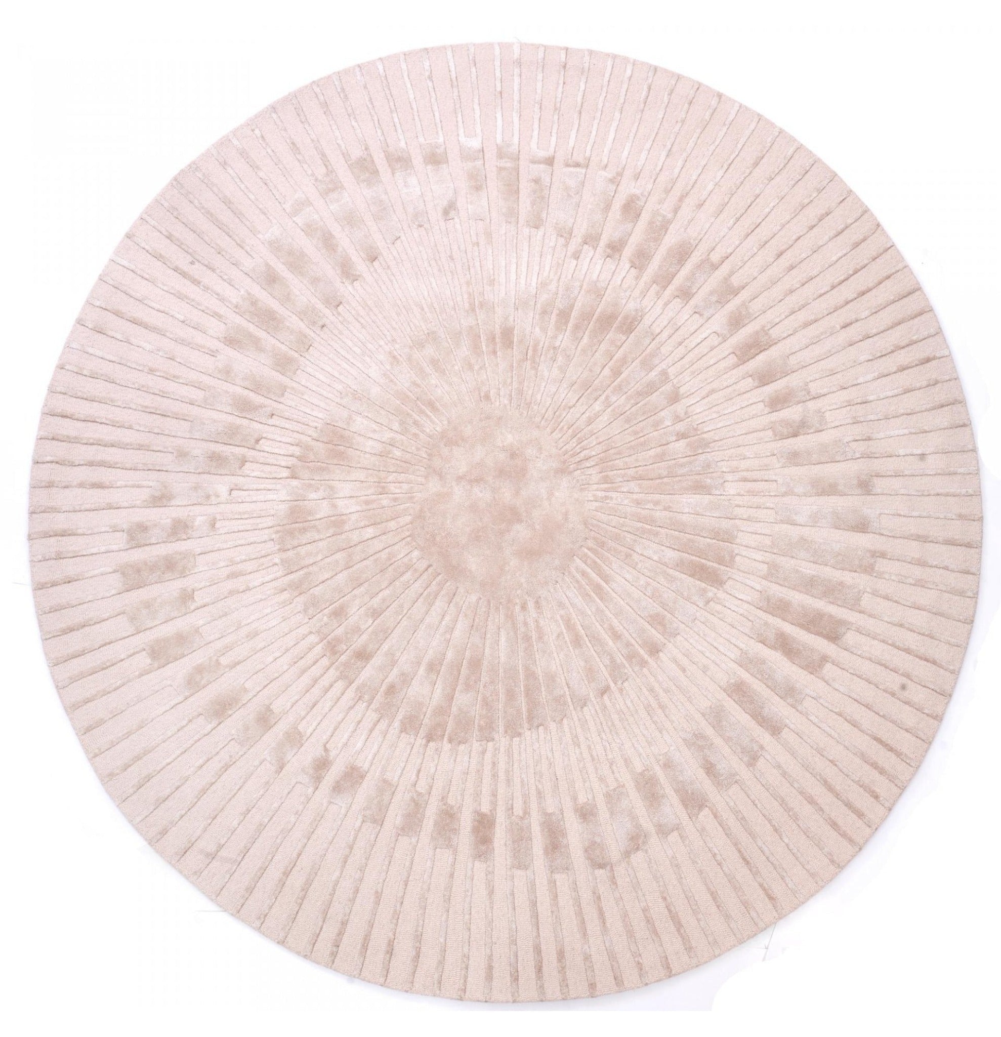RADIUS BEIGE Apvalus kilimas