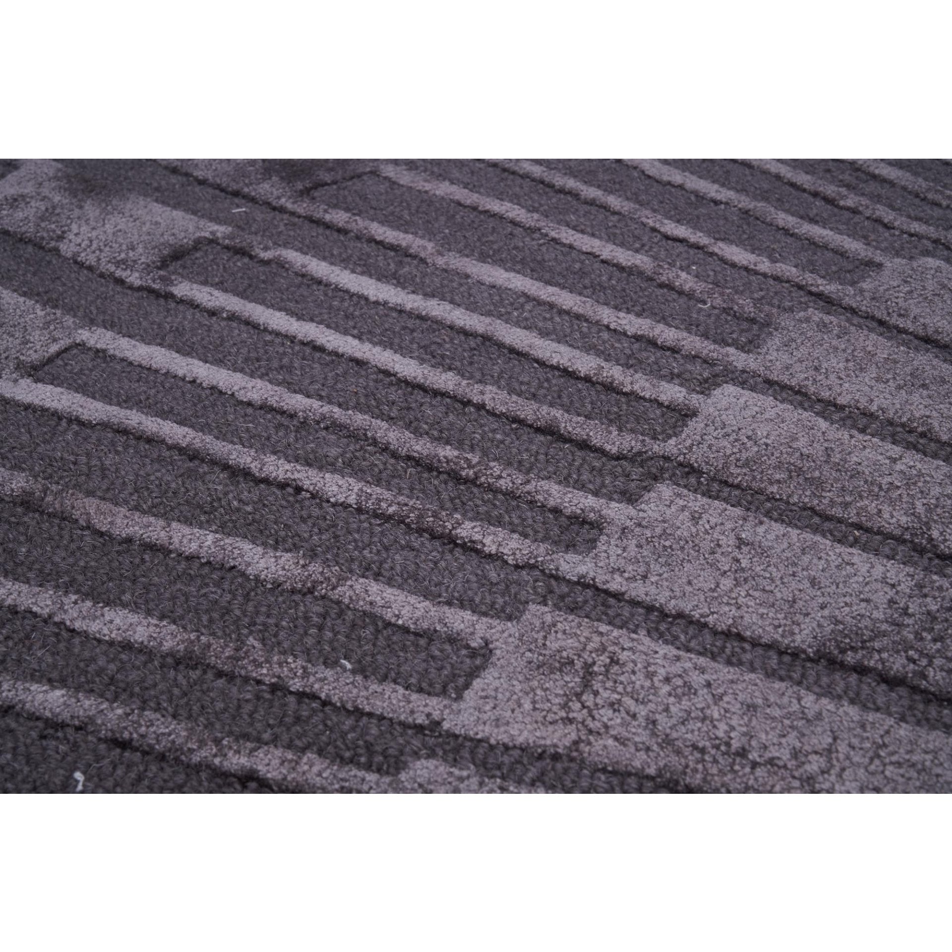 RADIUS DARK GREY Apvalus kilimas
