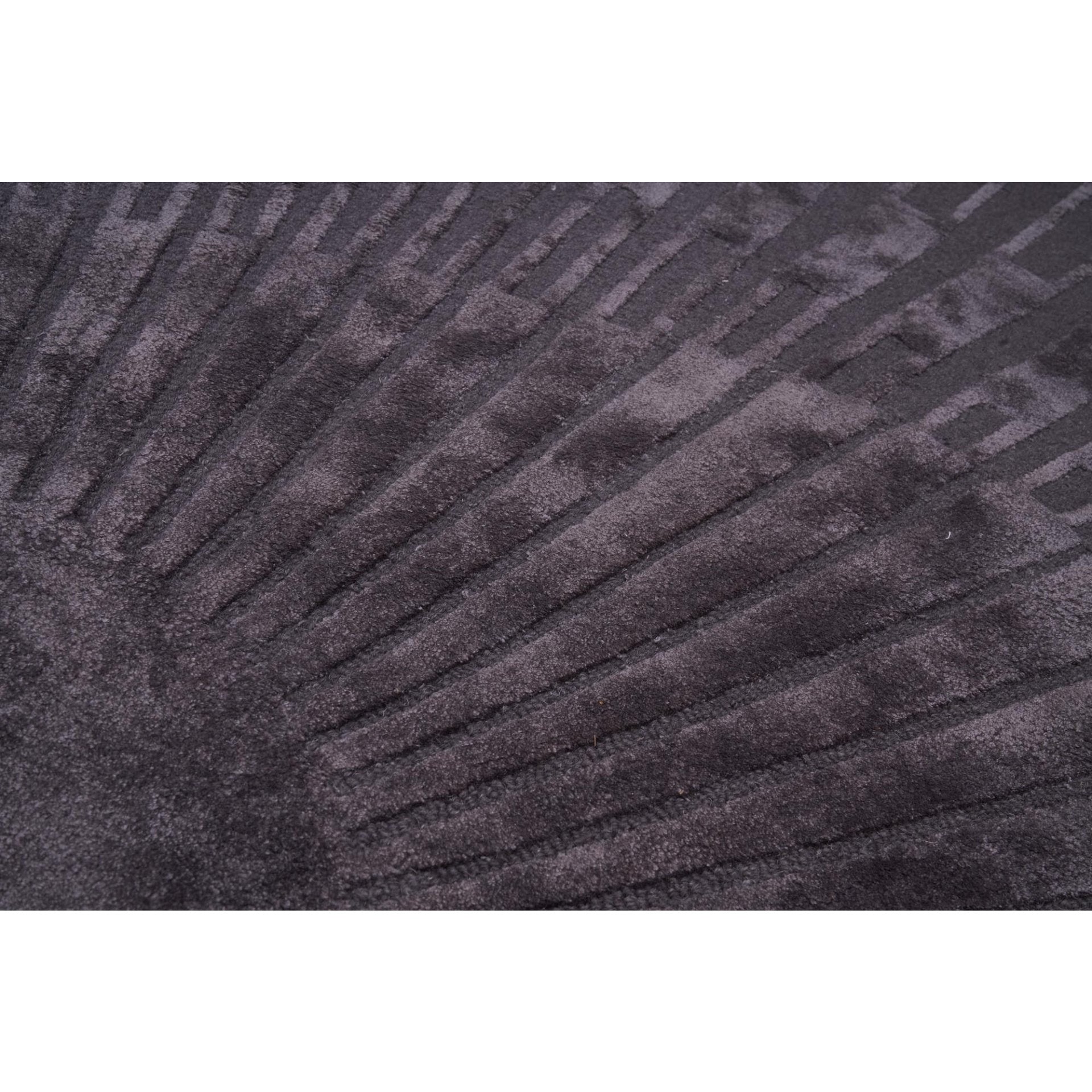 RADIUS DARK GREY Apvalus kilimas