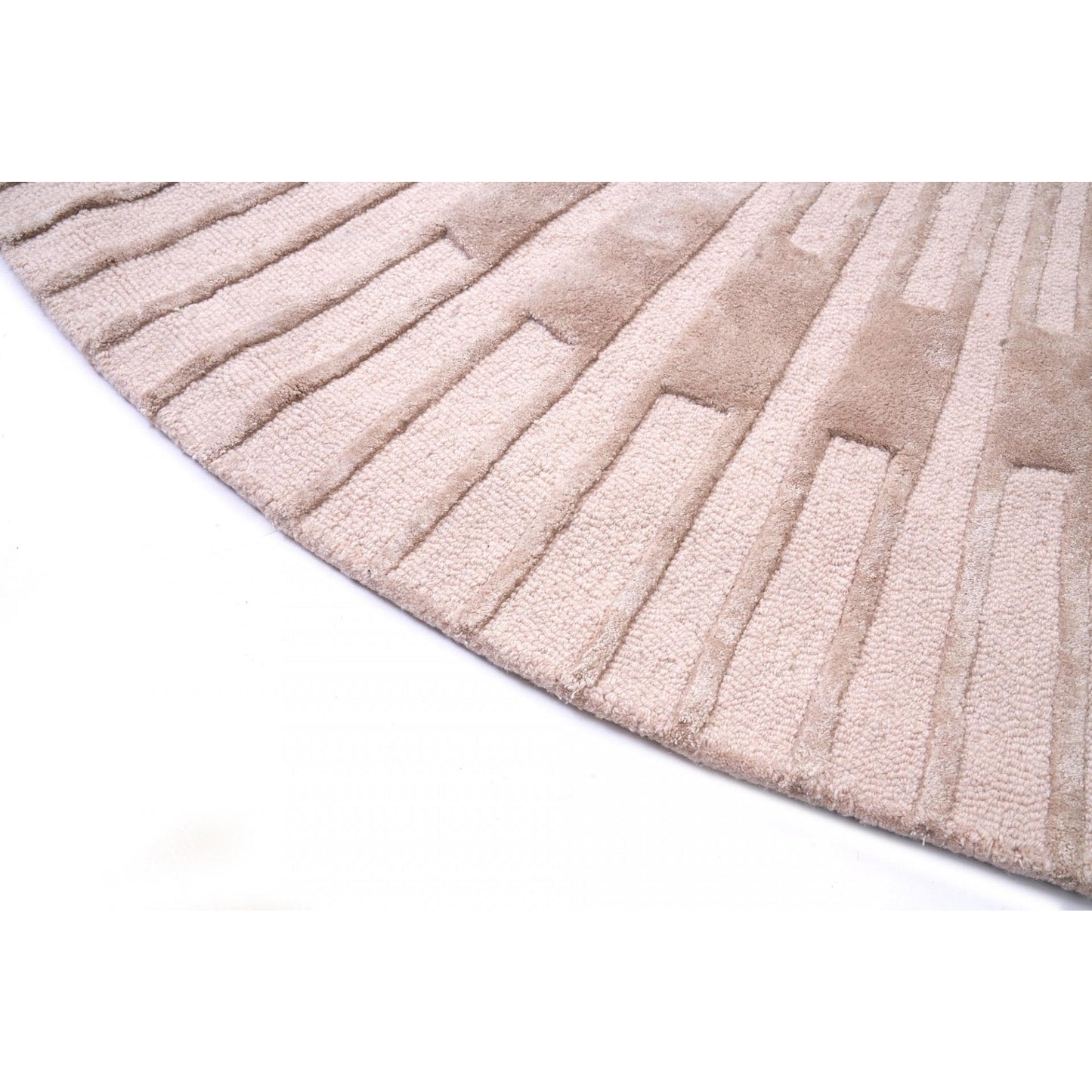 RADIUS BEIGE Apvalus kilimas