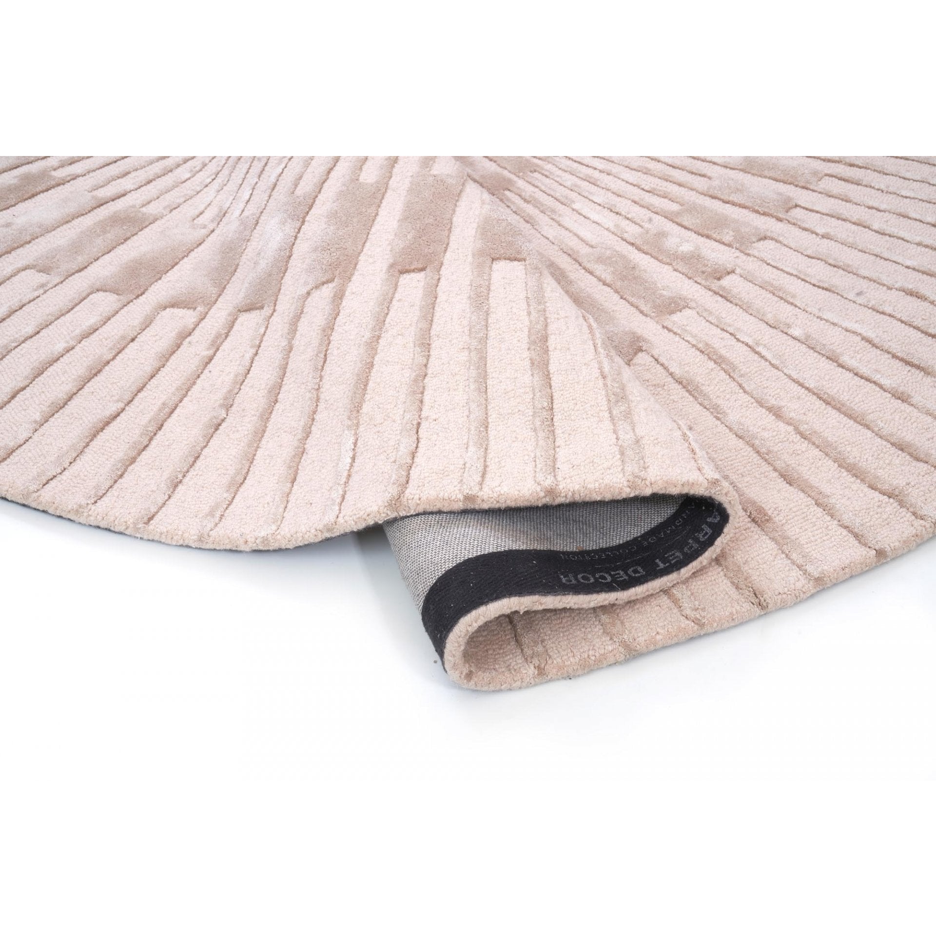 RADIUS BEIGE Apvalus kilimas