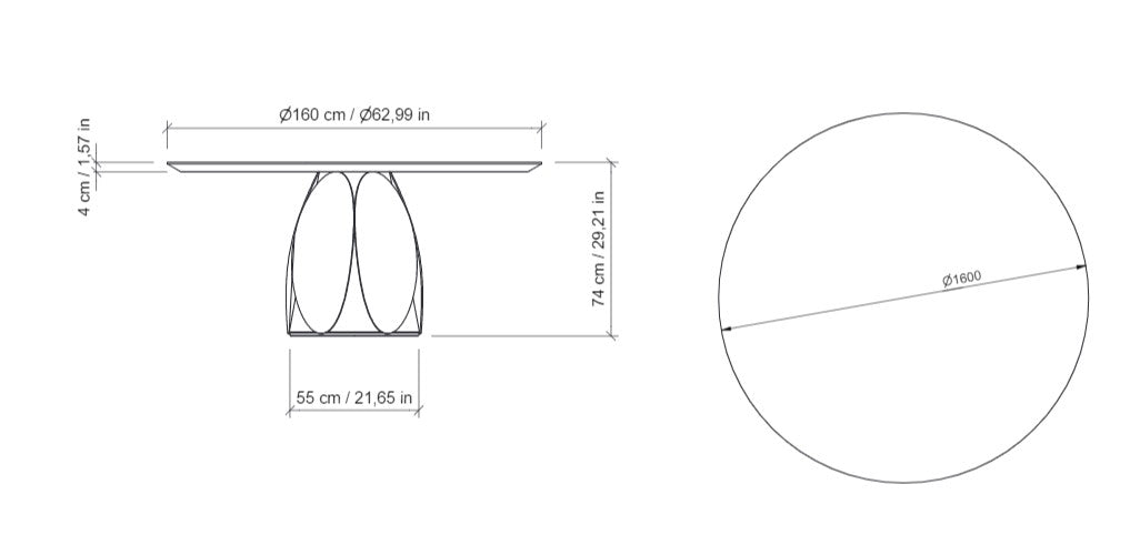 Morica Table Tulipano glass stalas