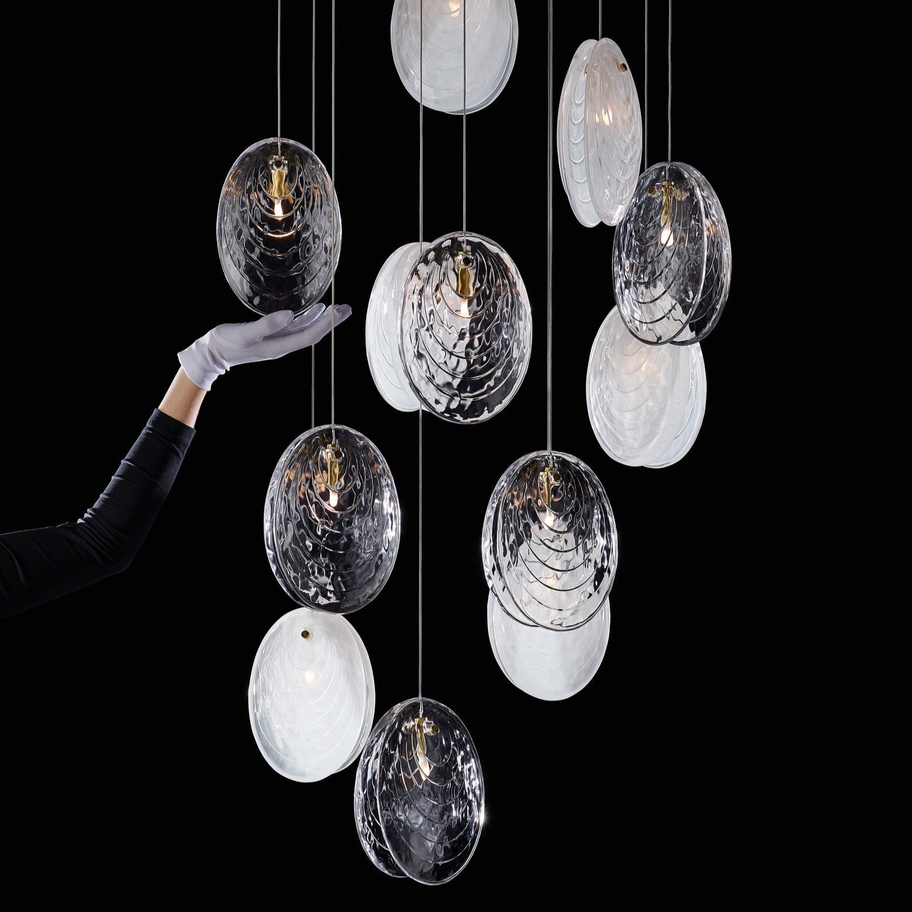 Bomma Mussels Alabaster pakabinamas šviestuvas