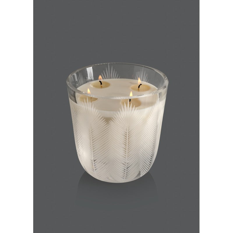 Rückl Feather Candle 16 cm crystal Žvakė