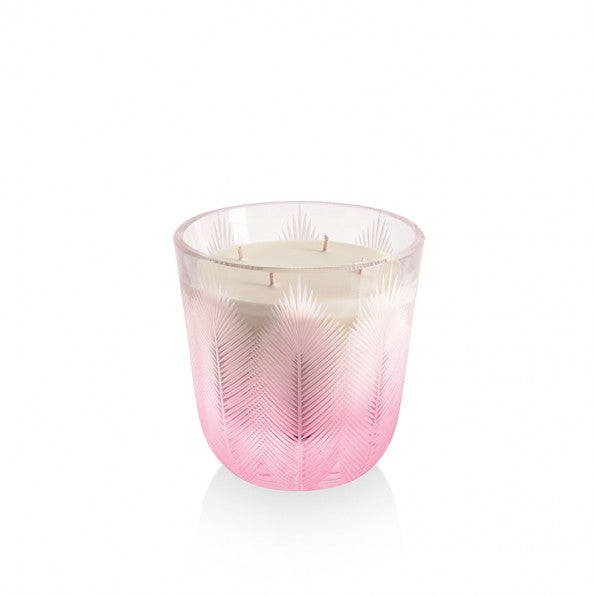 Rückl Feather Candle 16 cm pink Žvakė