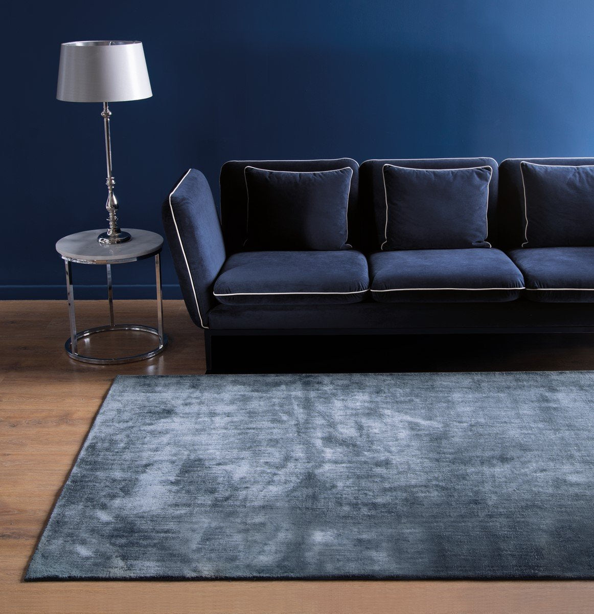 LINEN DARK BLUE Kilimas