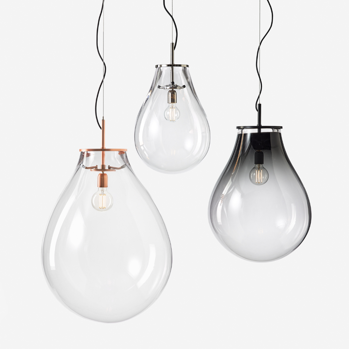 Bomma Tim Clear brushed cooper pakabinamas šviestuvas