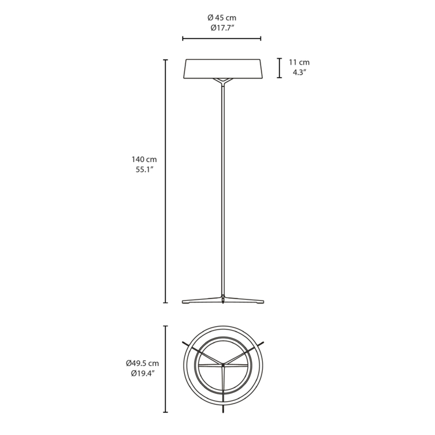 VIBIA DAMA 3230 pastatomas šviestuvas